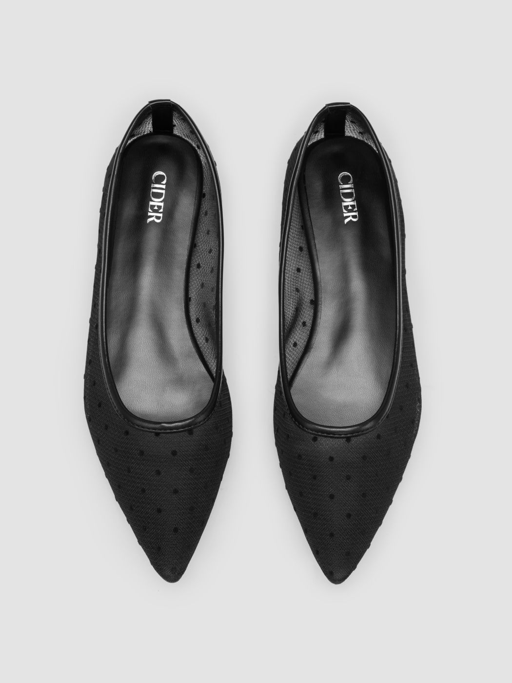 POLKA DOTS MESH FLATS