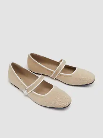 Classic Faux Pearl Mary Jane Ballet Flats
