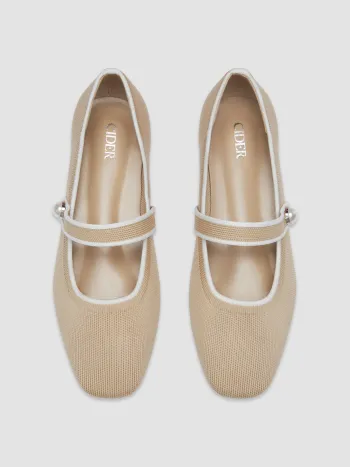 Classic Faux Pearl Mary Jane Ballet Flats