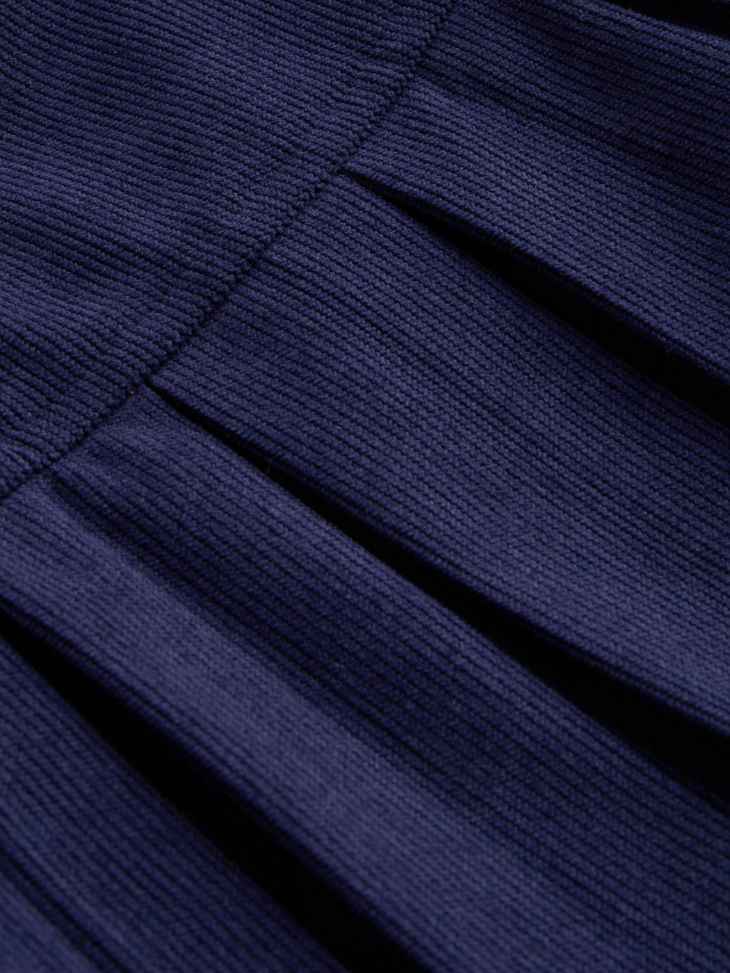 Corduroy Square Neck Solid Buckle Up Pleated Mini Dress