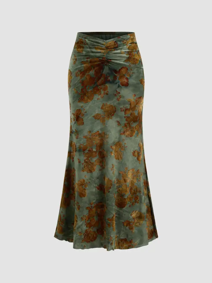 Mesh Mesh Tie Dye Drawstring Bandeau Top & Mid Rise Drawstring Wide Leg Trousers Set For Vacation