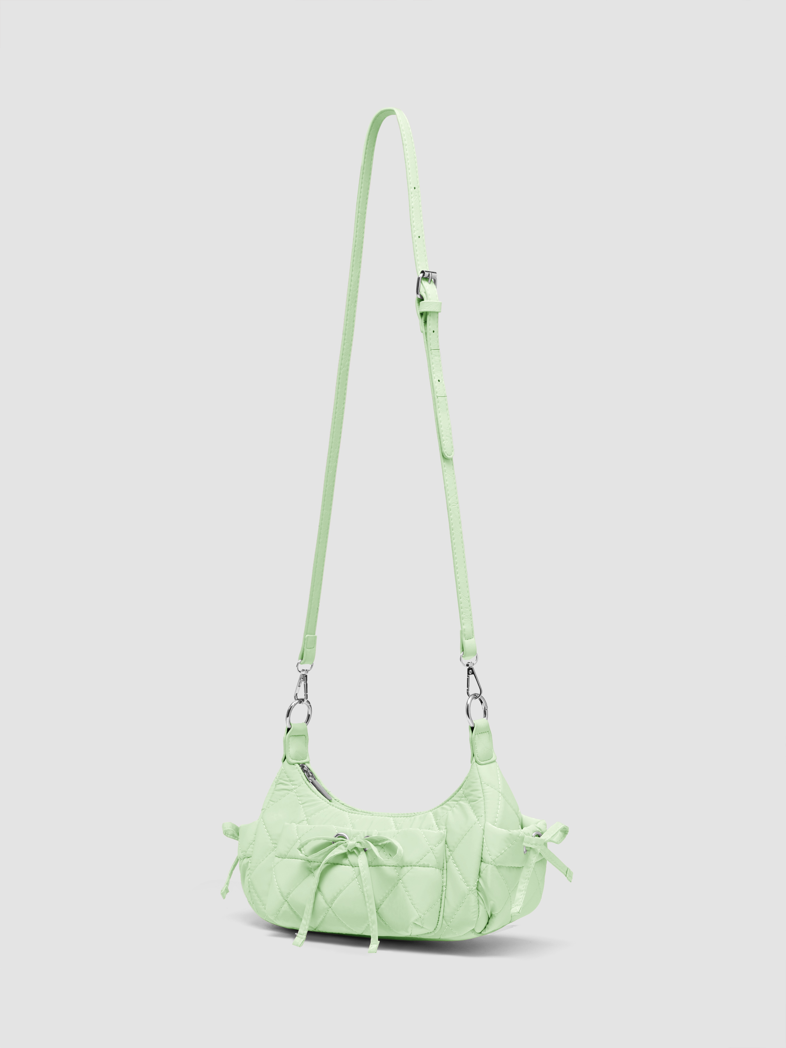 Faux Leather BOWKNOT QUILTED SHOULDER BAG For Daily Casual Date