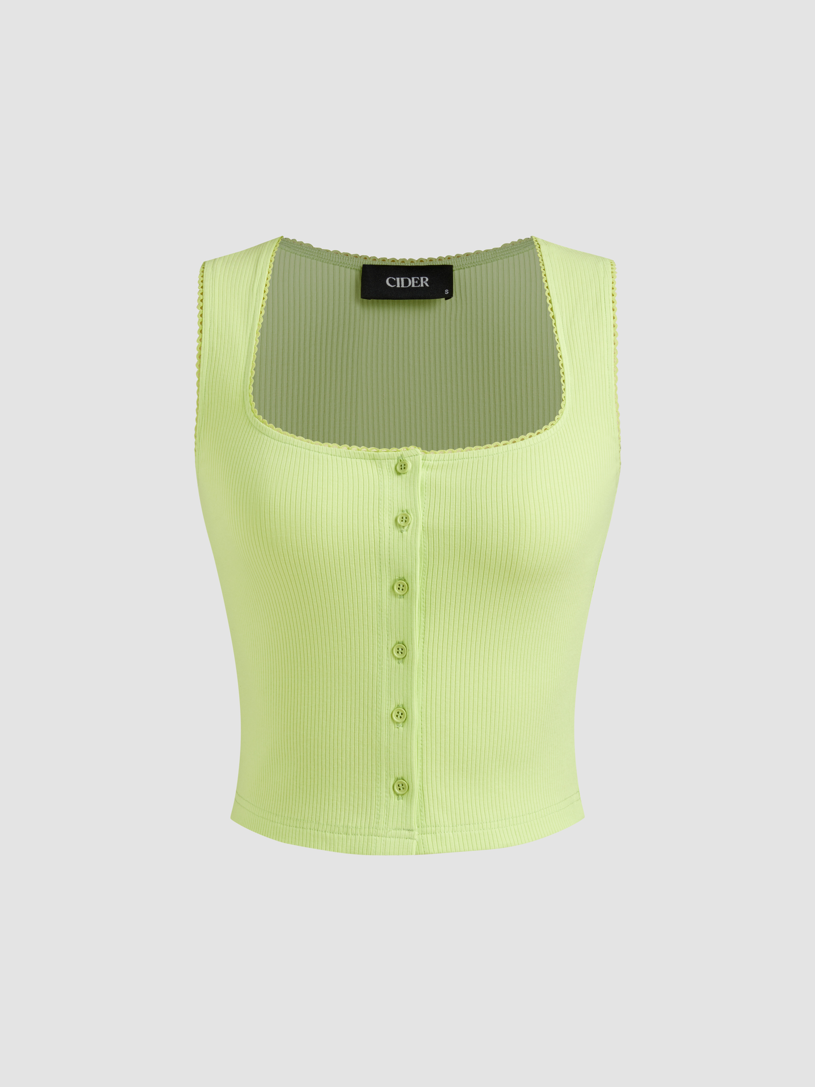 light yellow crop tank top