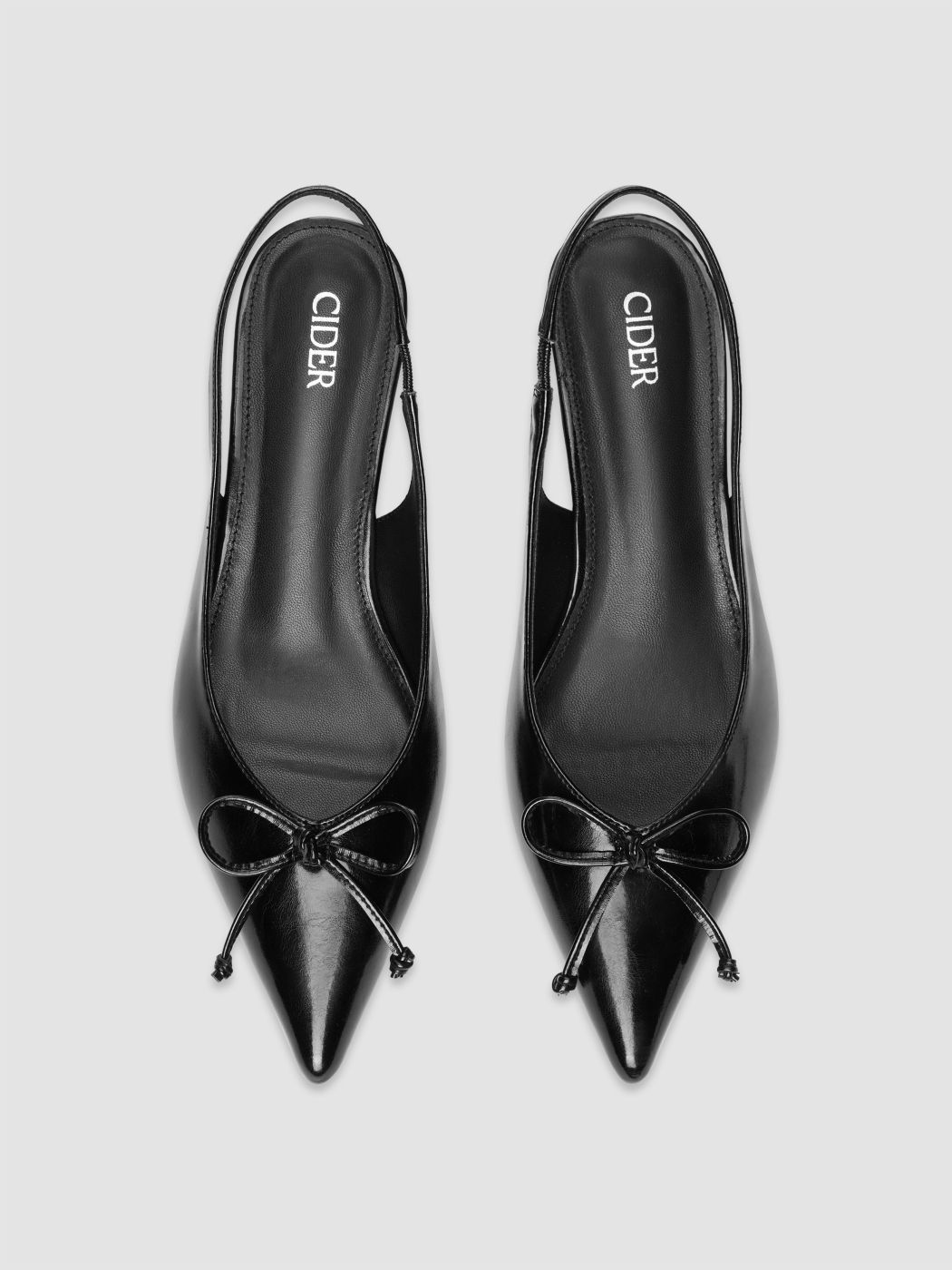 BOWKNOT POINTED TOE SLINGBACK HEELS