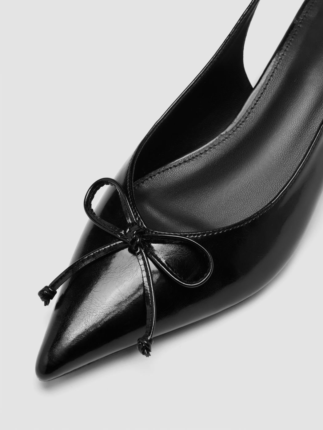 BOWKNOT POINTED TOE SLINGBACK HEELS