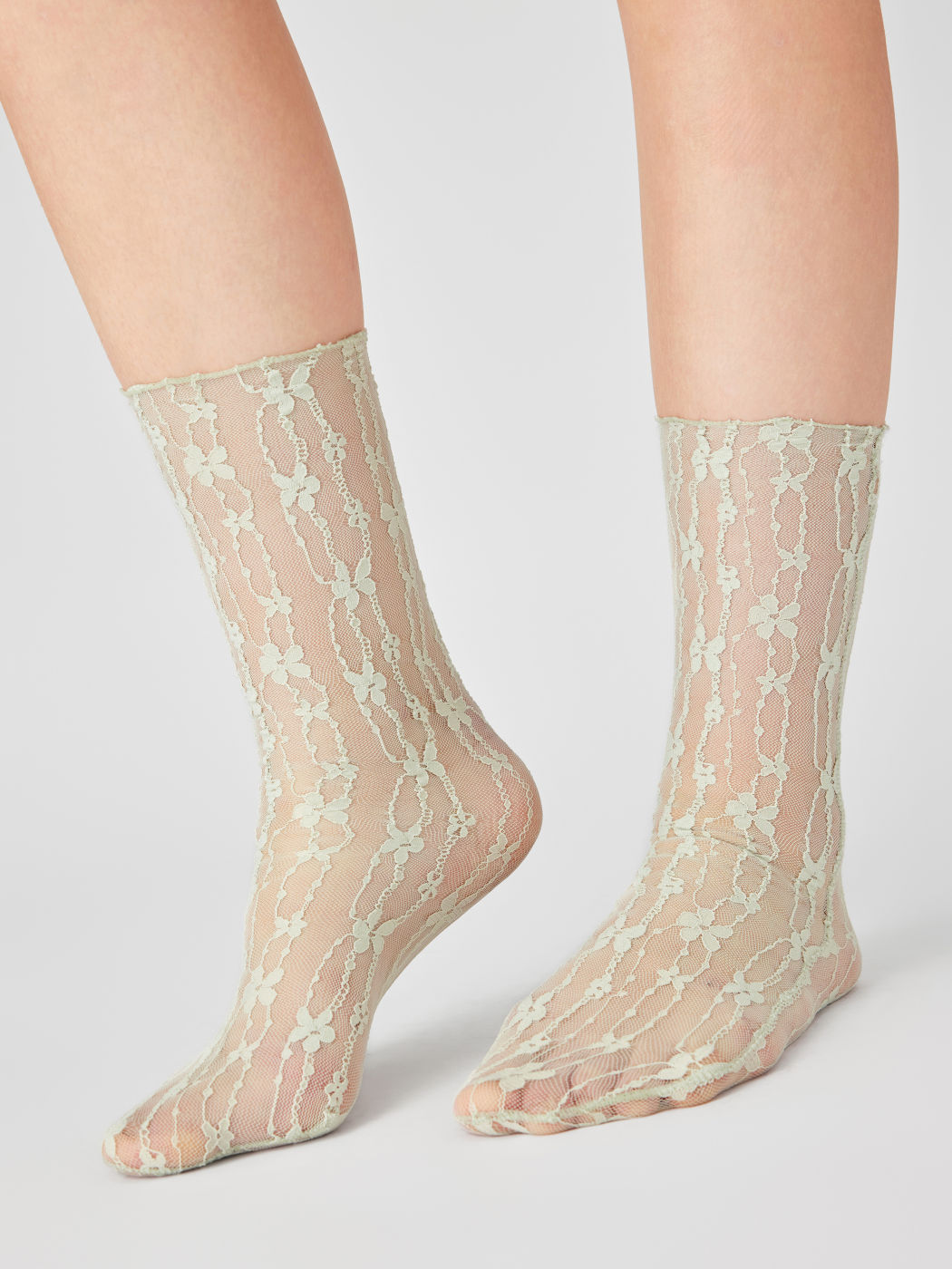 FLORAL CREW SOCKS