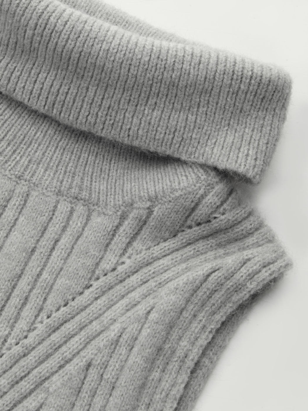Knit High Neck Solid Texture Crop Tank Top