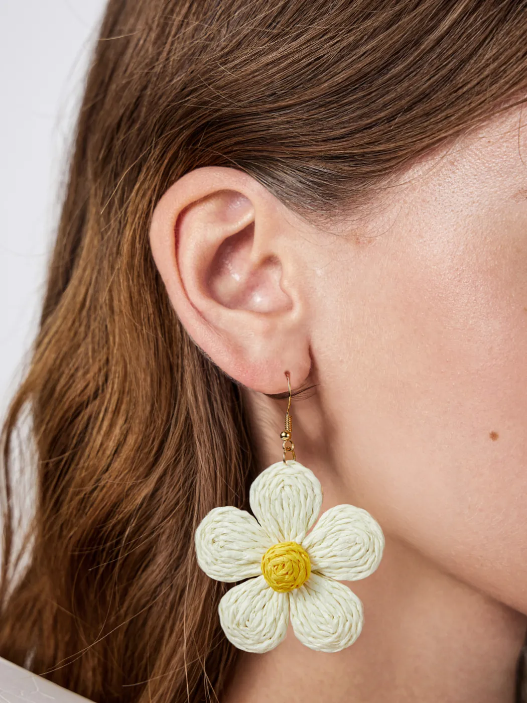 WOVEN FLORAL EARRINGS