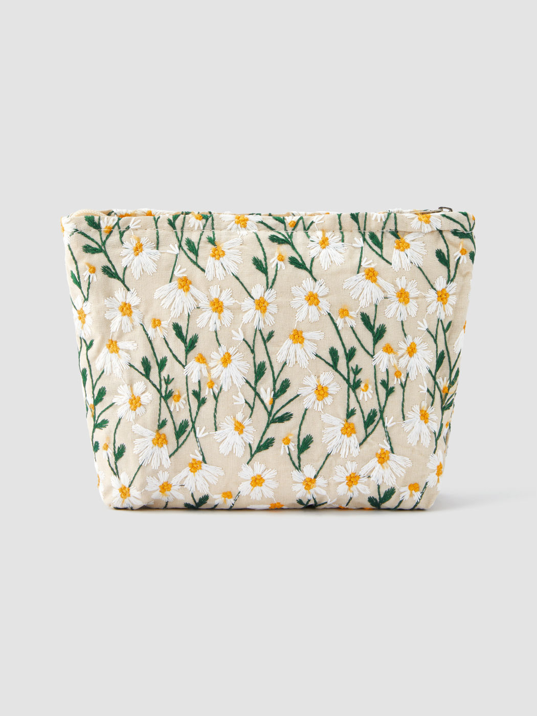 DAISY EMBROIDERED MAKEUP BAG