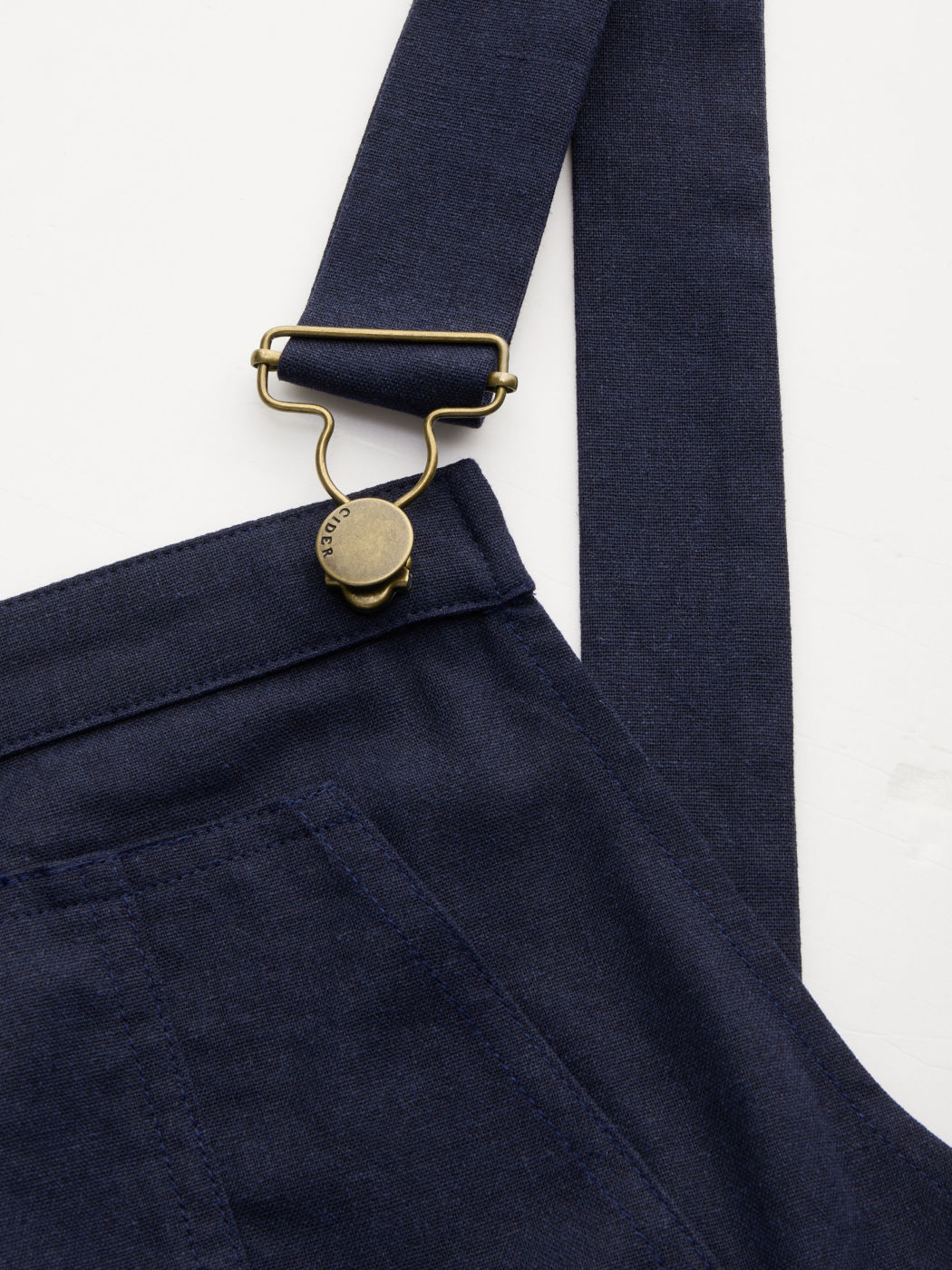 Leinenmischung Quadrathals Solid Schnallen-Taschen-Romper