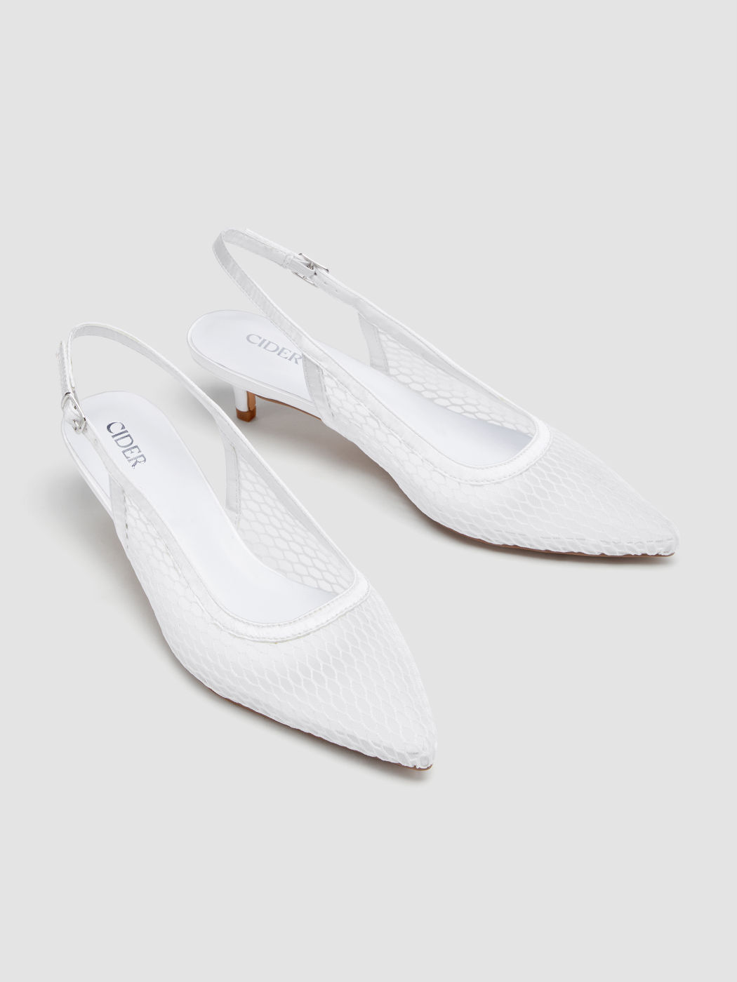 MESH SLINGBACK HEELS