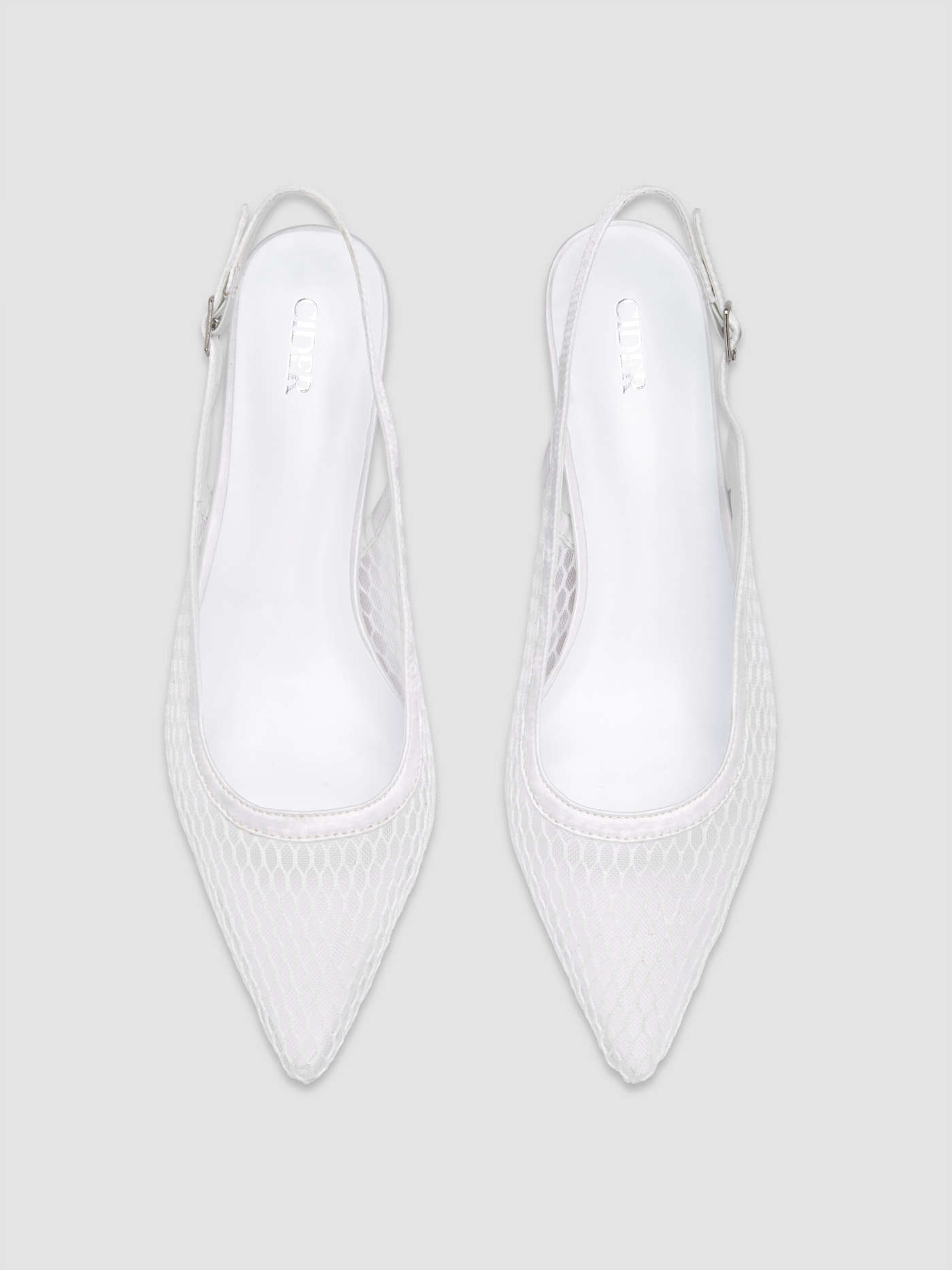 MESH SLINGBACK HEELS