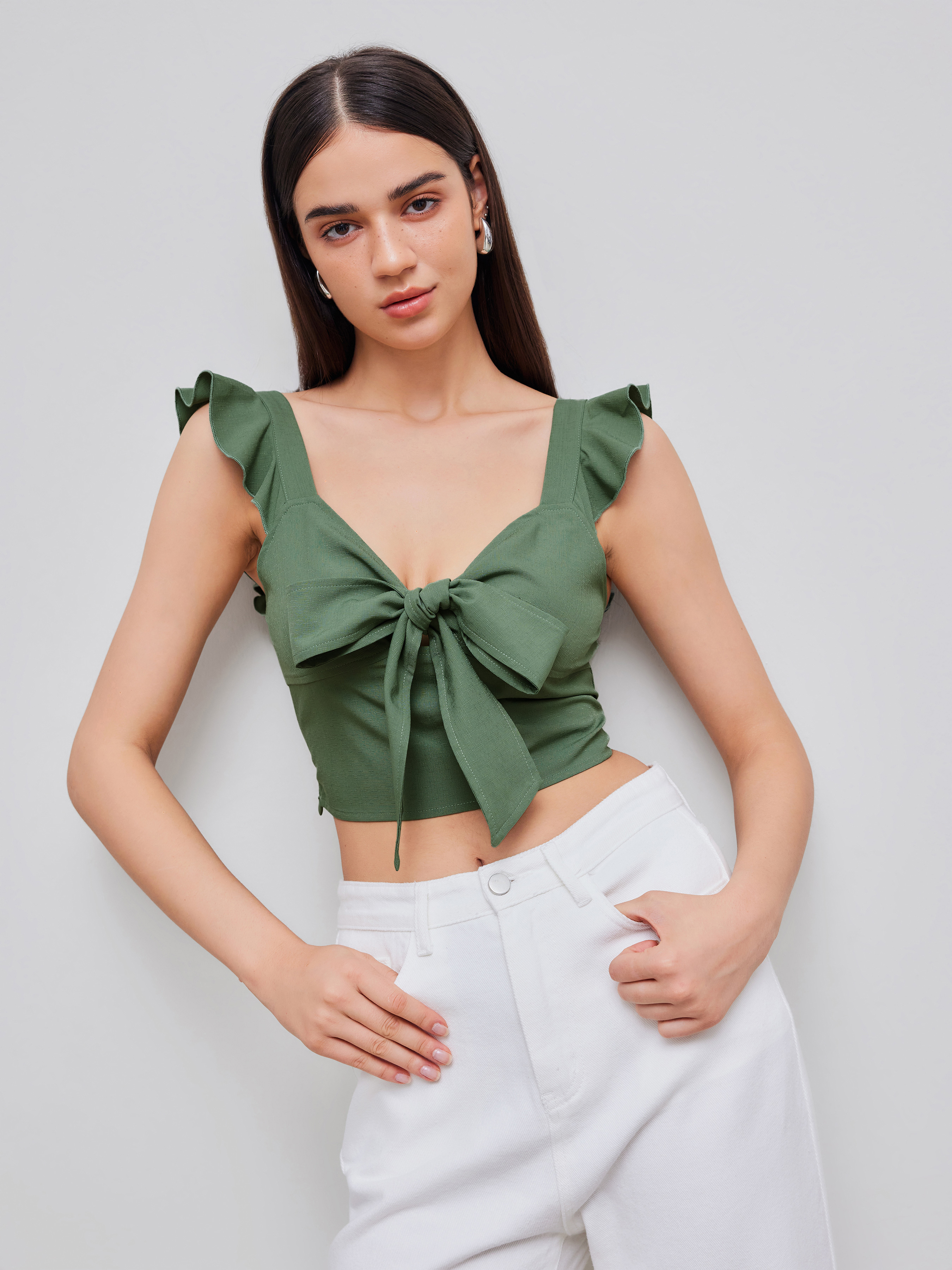 【最終価格】Wanderclad etc..　別注Ruffle Neck Top Wanderclad etc.. ワンダークラッド Ruffle Neck Top