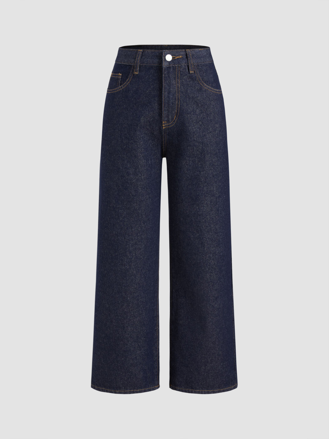 Cider Denim Low Rise Solid Pocket Straight Leg Cropped Jeans