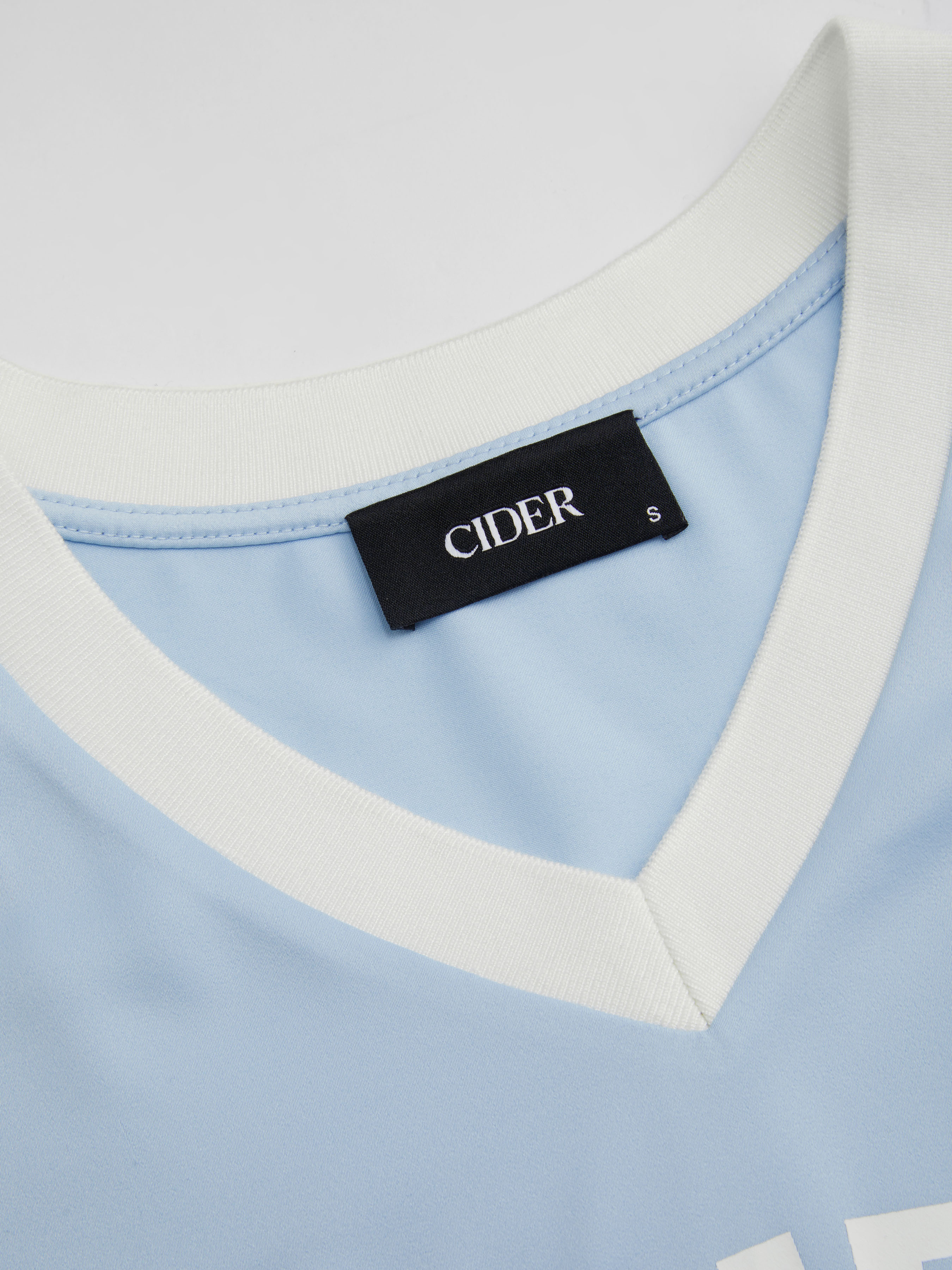 Satin 89 Satin V-neck Manchester Champion Graphic Lace Trim