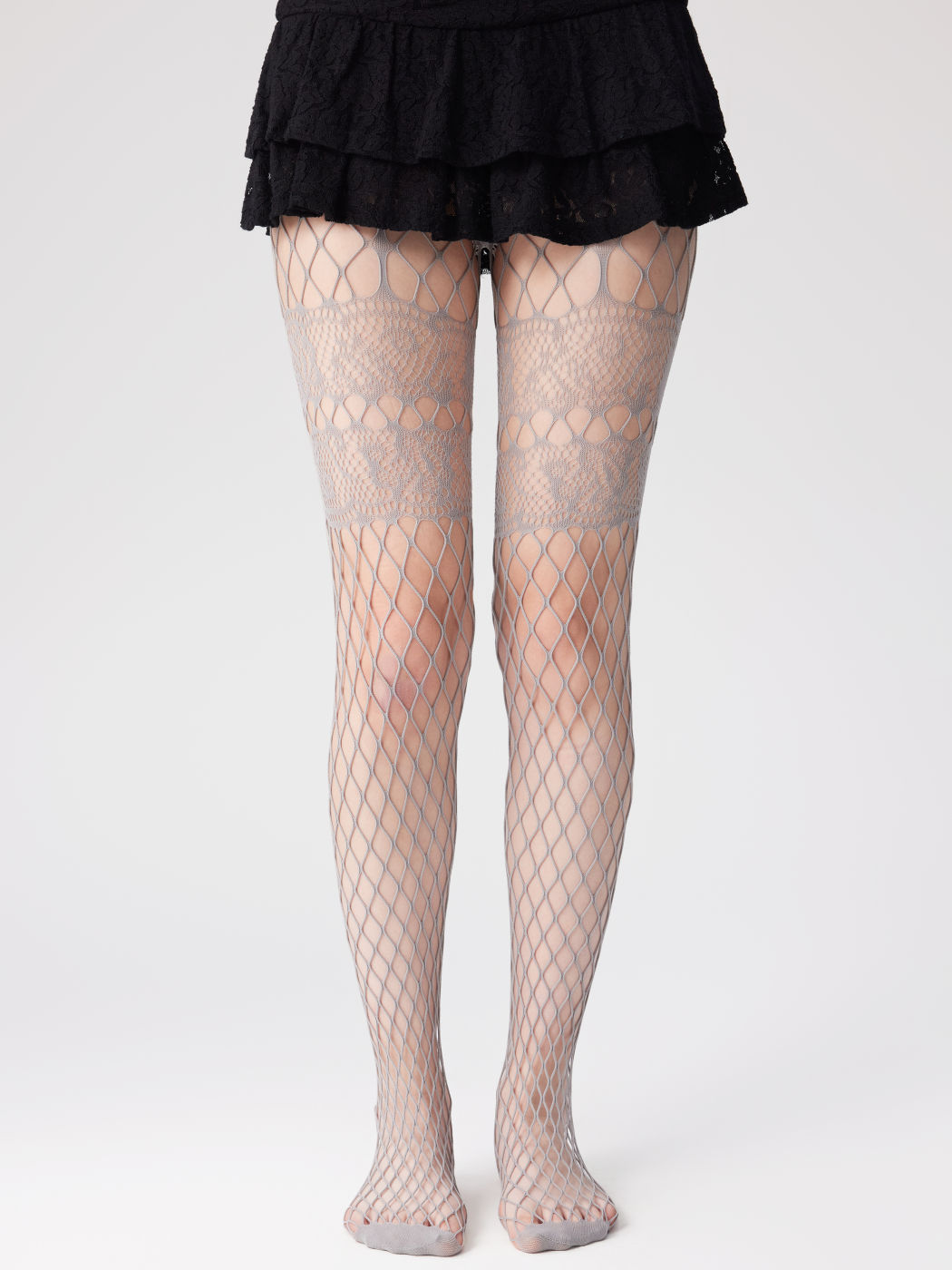 Florale Netzstrumpfhosen