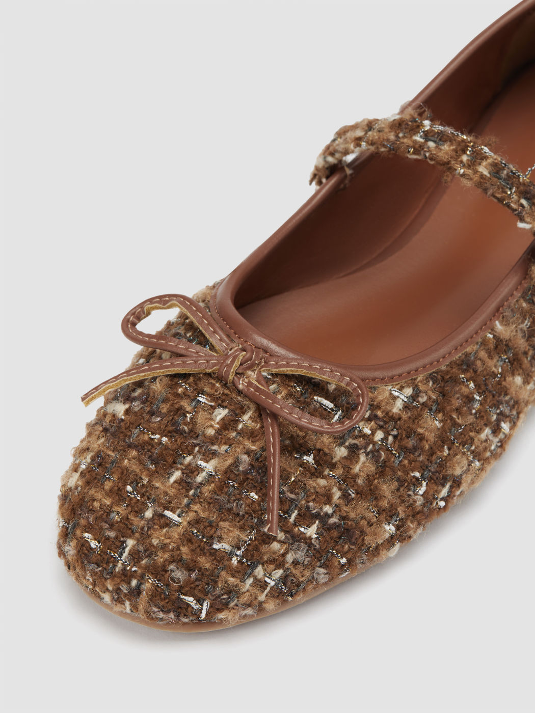 Schleifen Tweed Mary Jane Flats