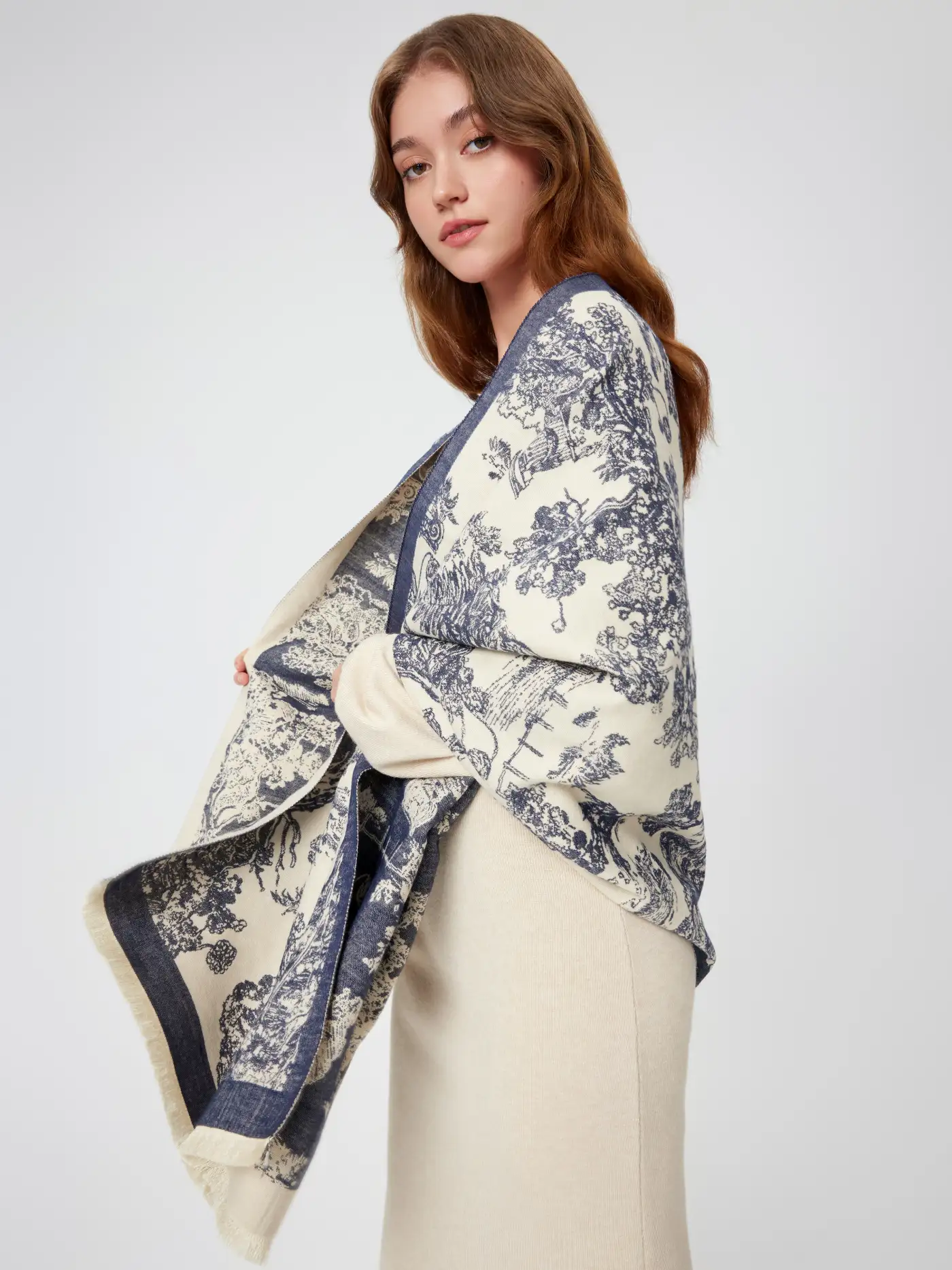 TOILE DE JOUY LANDSCAPE PRINT SCARF