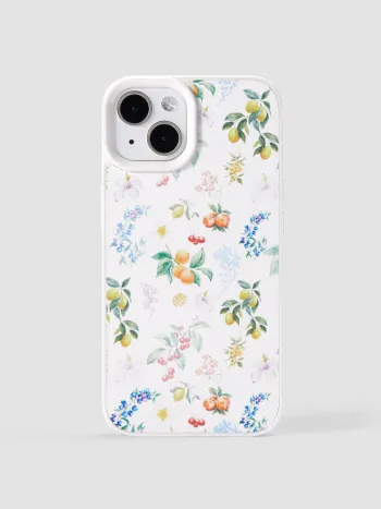 Coque de téléphone fruitée et florale