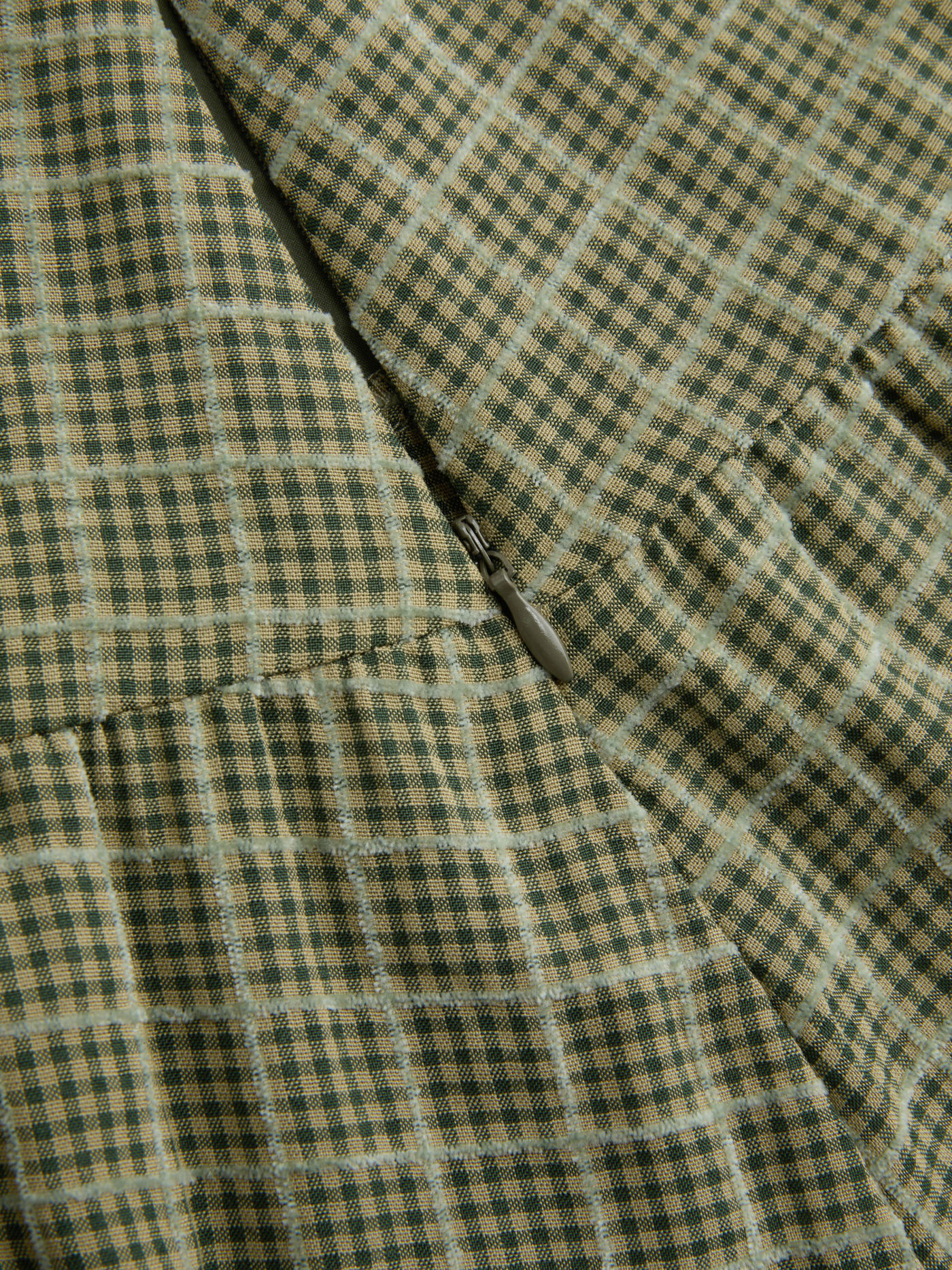 High Rise Check Lace Tiered Maxi Skirt