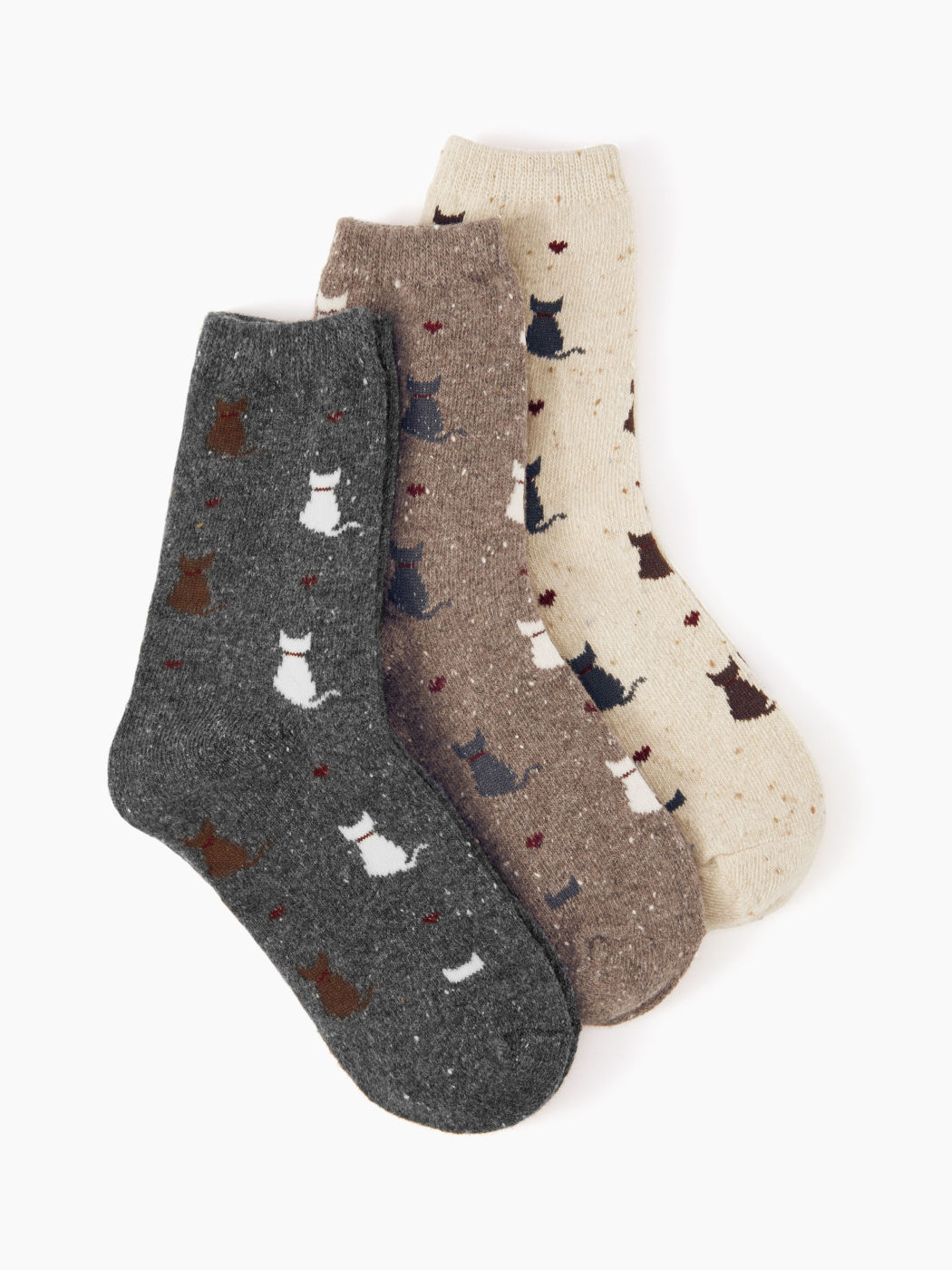 3 Paar Katzen-Knöchelsocken