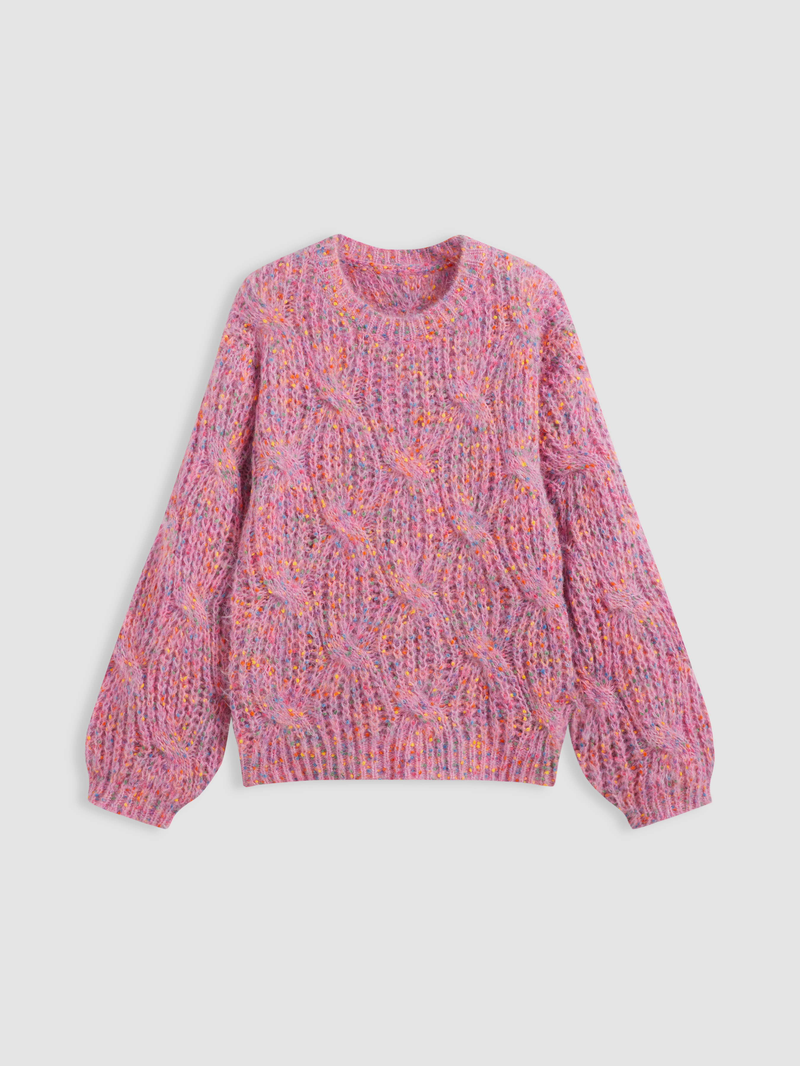 *p(R)ojectR® Heart P Knit Christmas Knit Fabric Heart Pattern Texture Sweater For