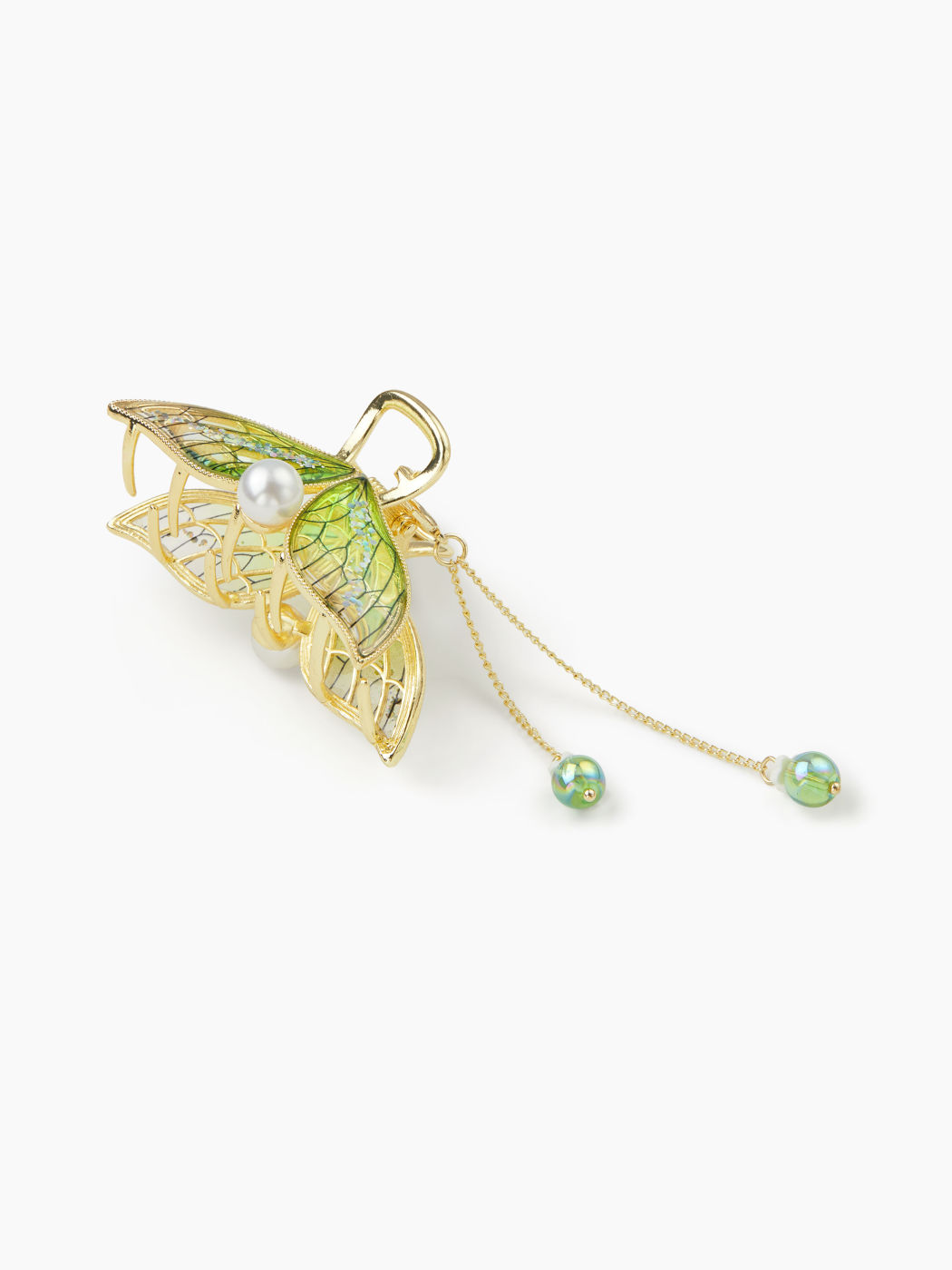 FAUX PEARL BUTTERFLY HAIR CLAW