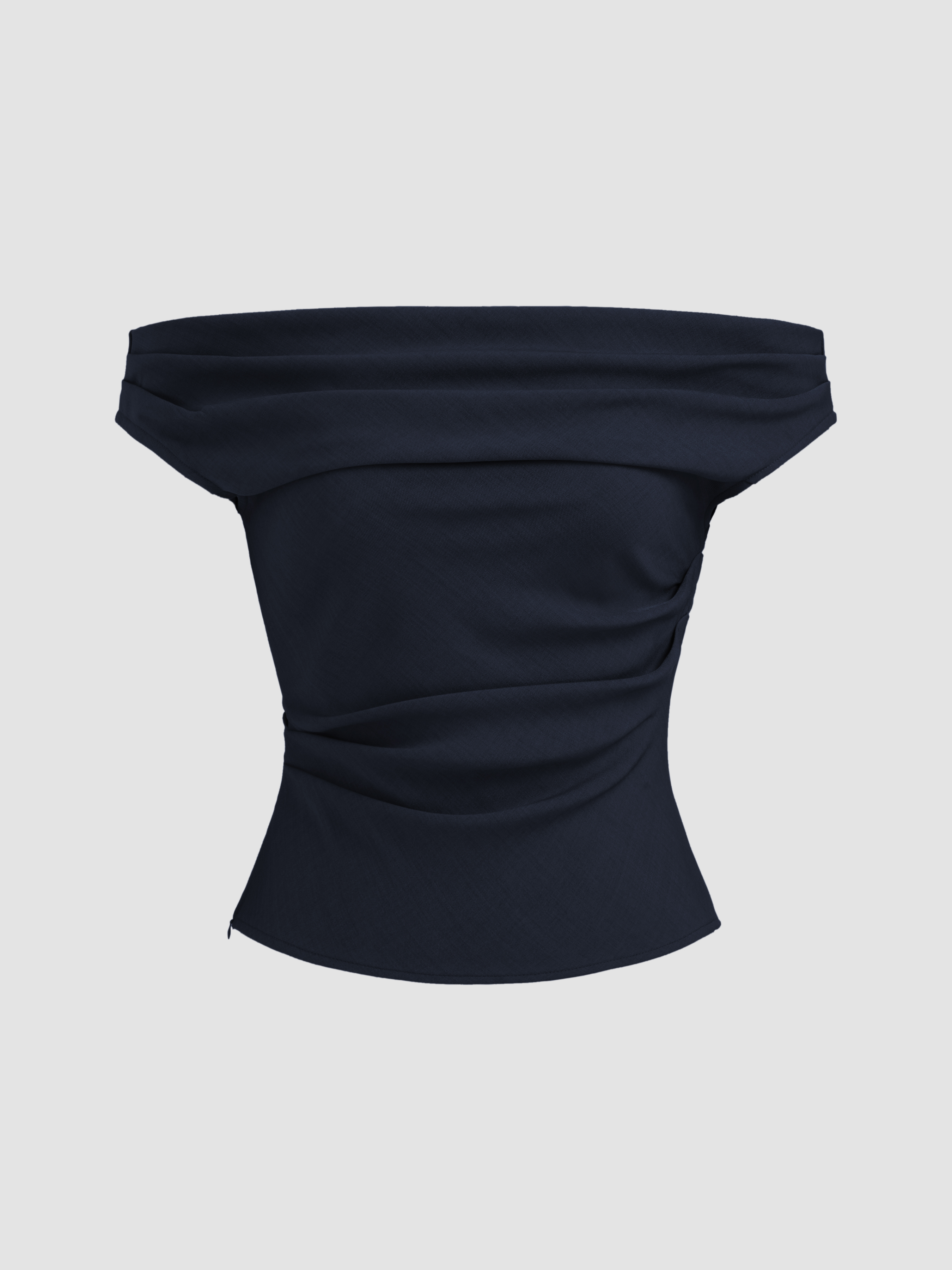 【美品】Deuxieme Classe *off shoulder S/T OFF-SHOULDER SATIN TOP - courrèges