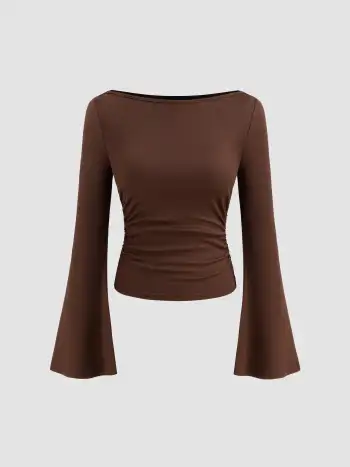 Corduroy Mid Rise Solid Pleated Mini Skirt