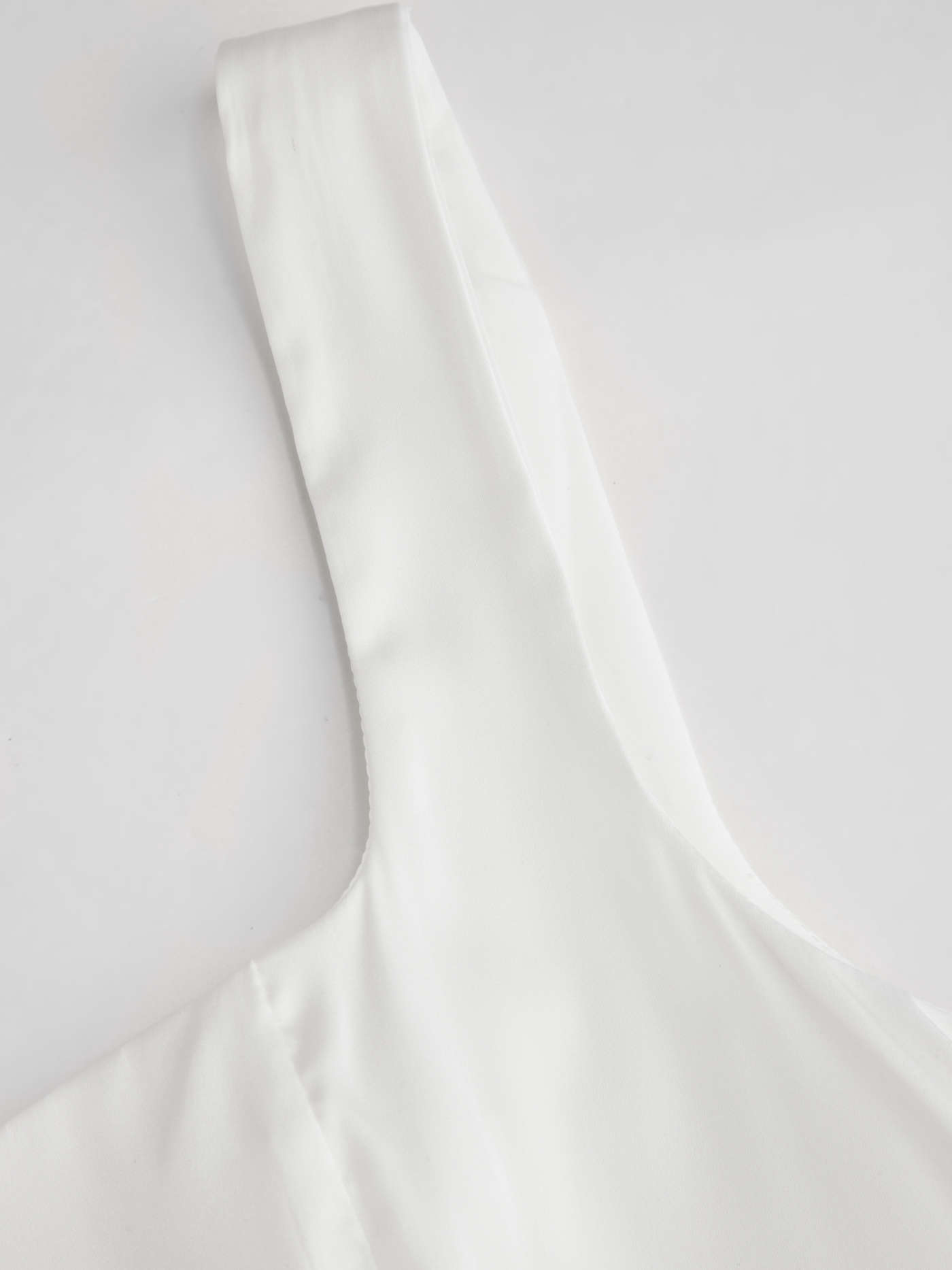 Satin Square Neck Solid Ruffle Knotted Mini Dress