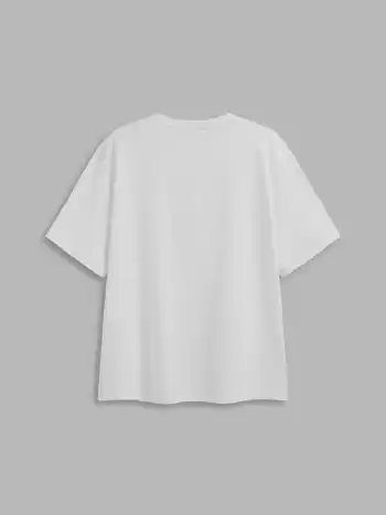 Round Neckline Bowknot Graphic Short Sleeve Oversized Tee