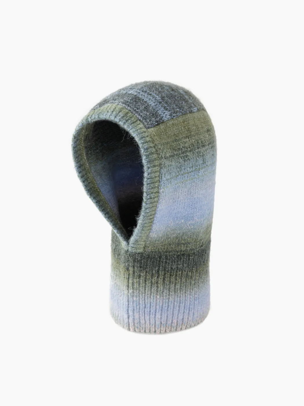 STRIPED KNITTED BALACLAVA CAP