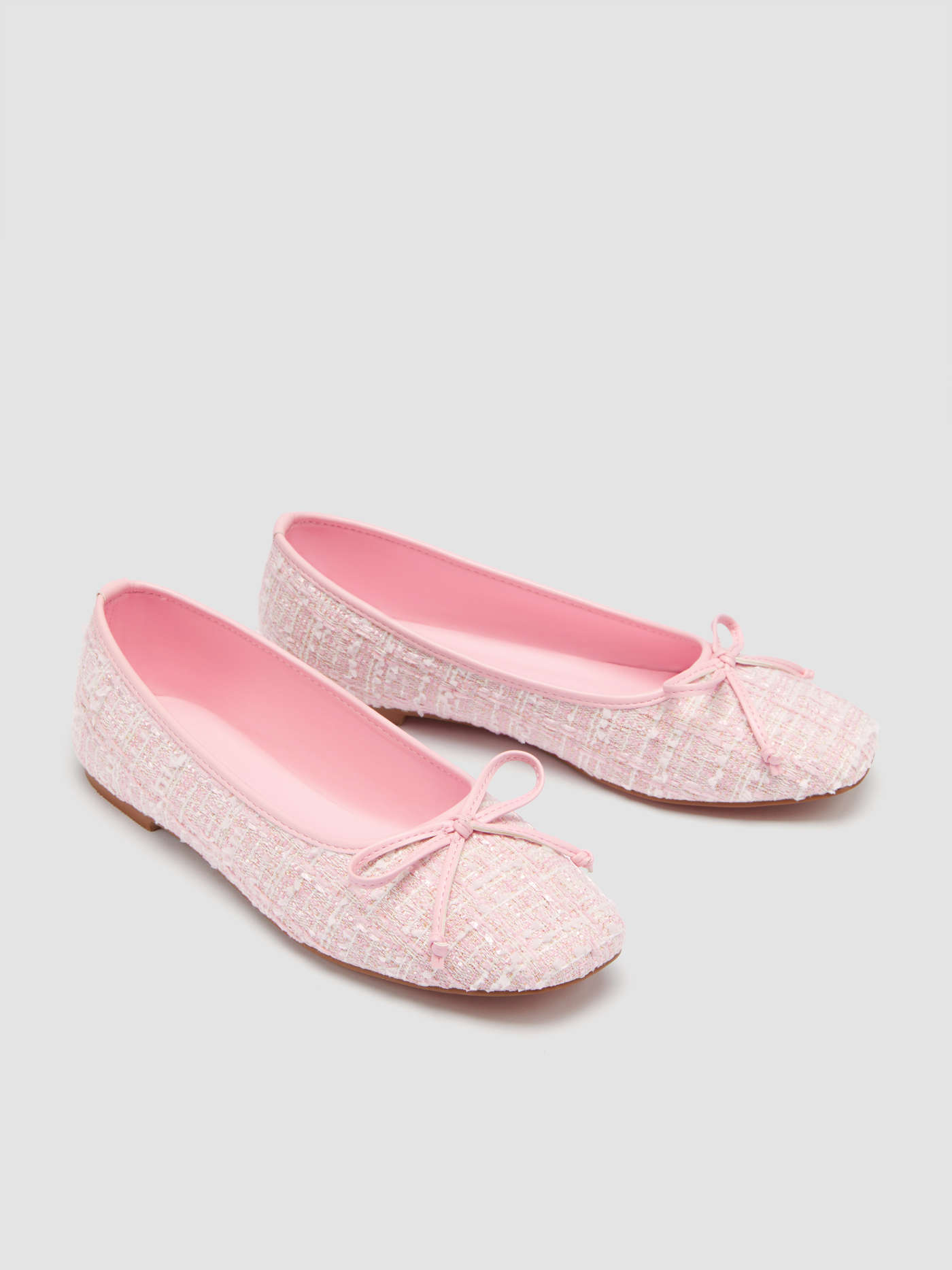 BOWKNOT TWEED MARY JANE FLATS
