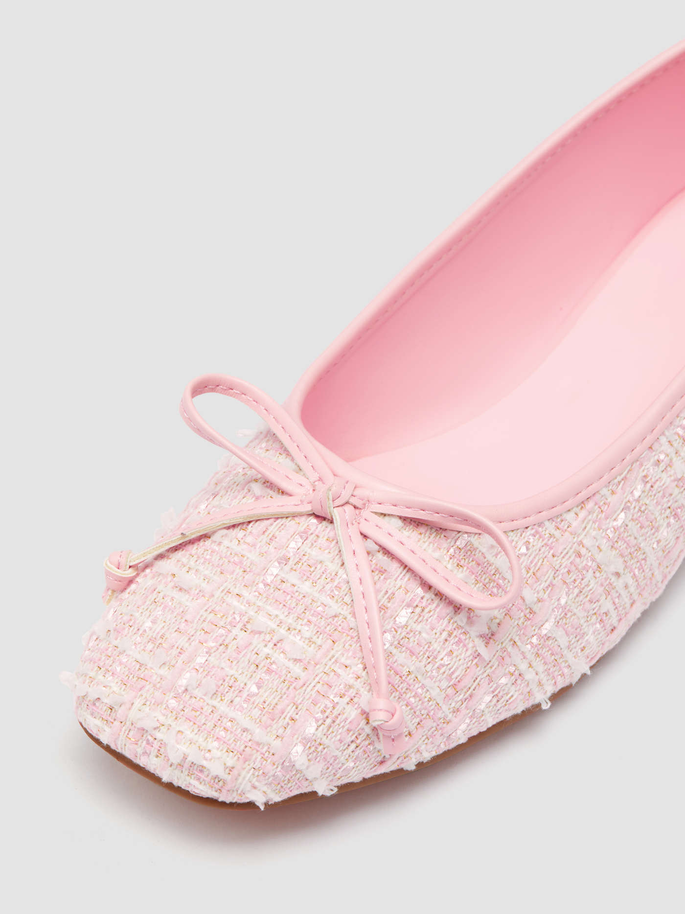 BOWKNOT TWEED MARY JANE FLATS