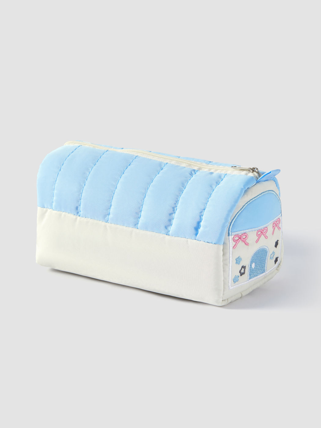 BOWKNOT & STAR CABIN EMBROIDERED PENCIL CASE