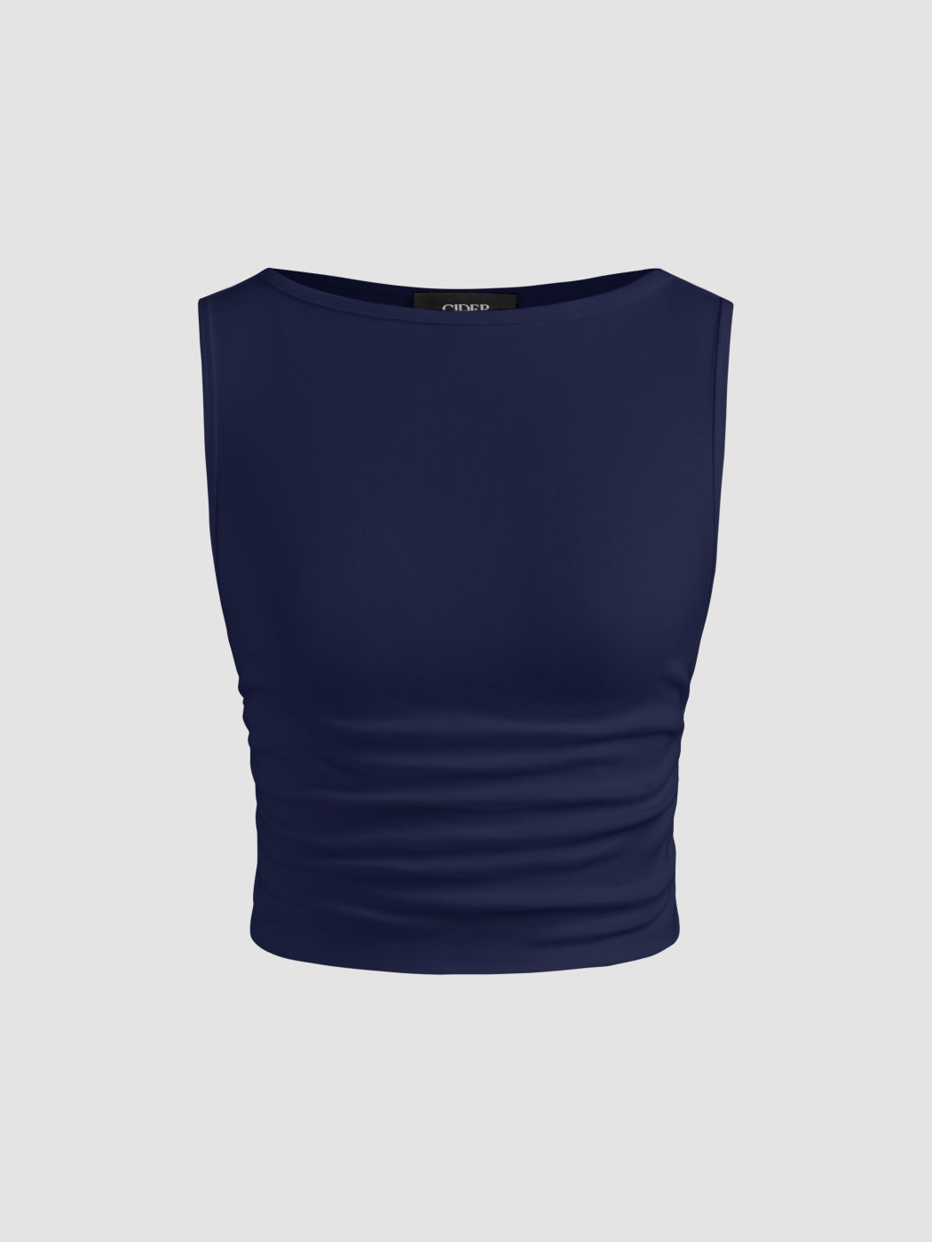 Bootsausschnitt Rüschen Solids Crop Tank Top