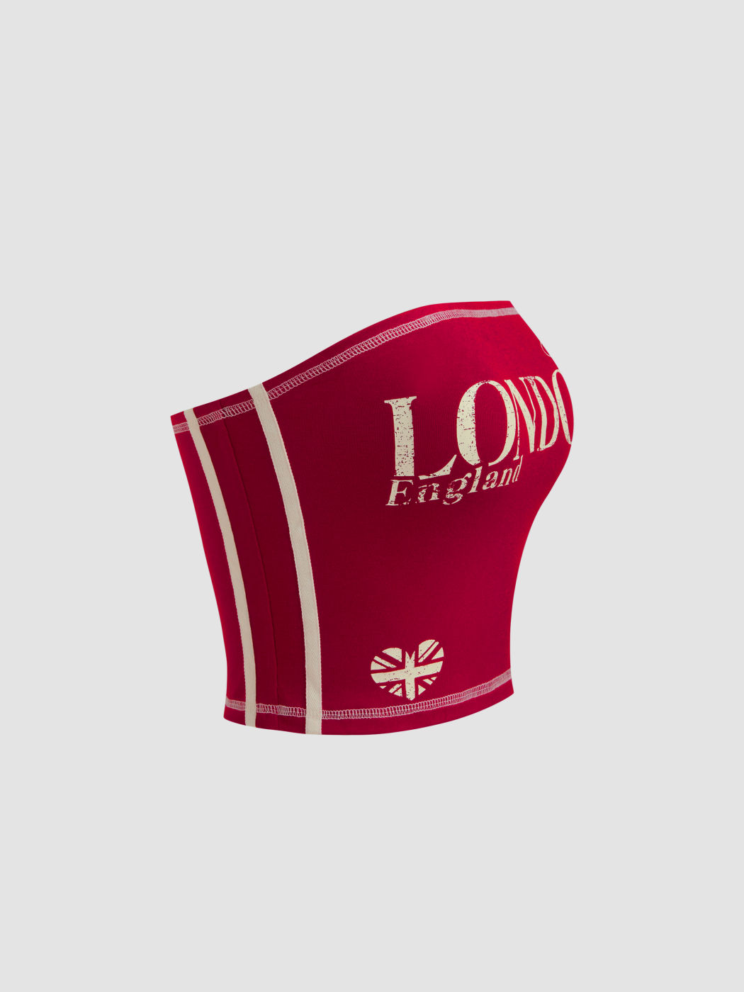London England Grafik Crop Top