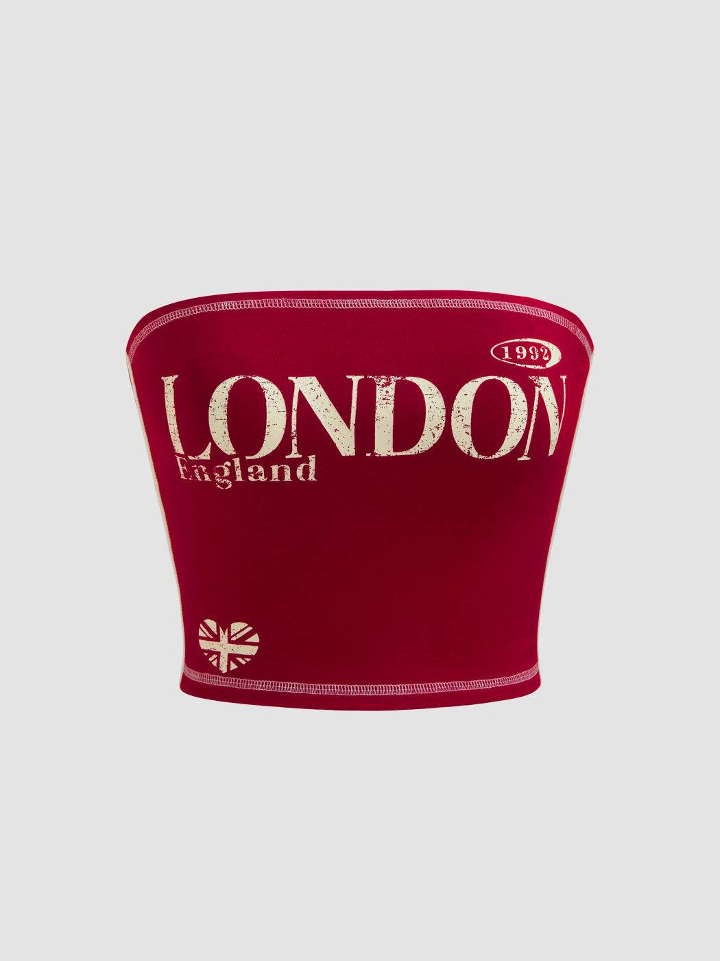 London England Grafik Crop Top