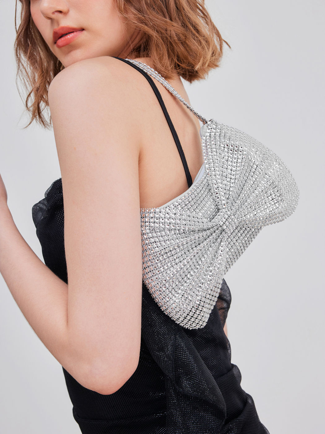 BOWKNOT RHINESTONE SHOULDER BAG