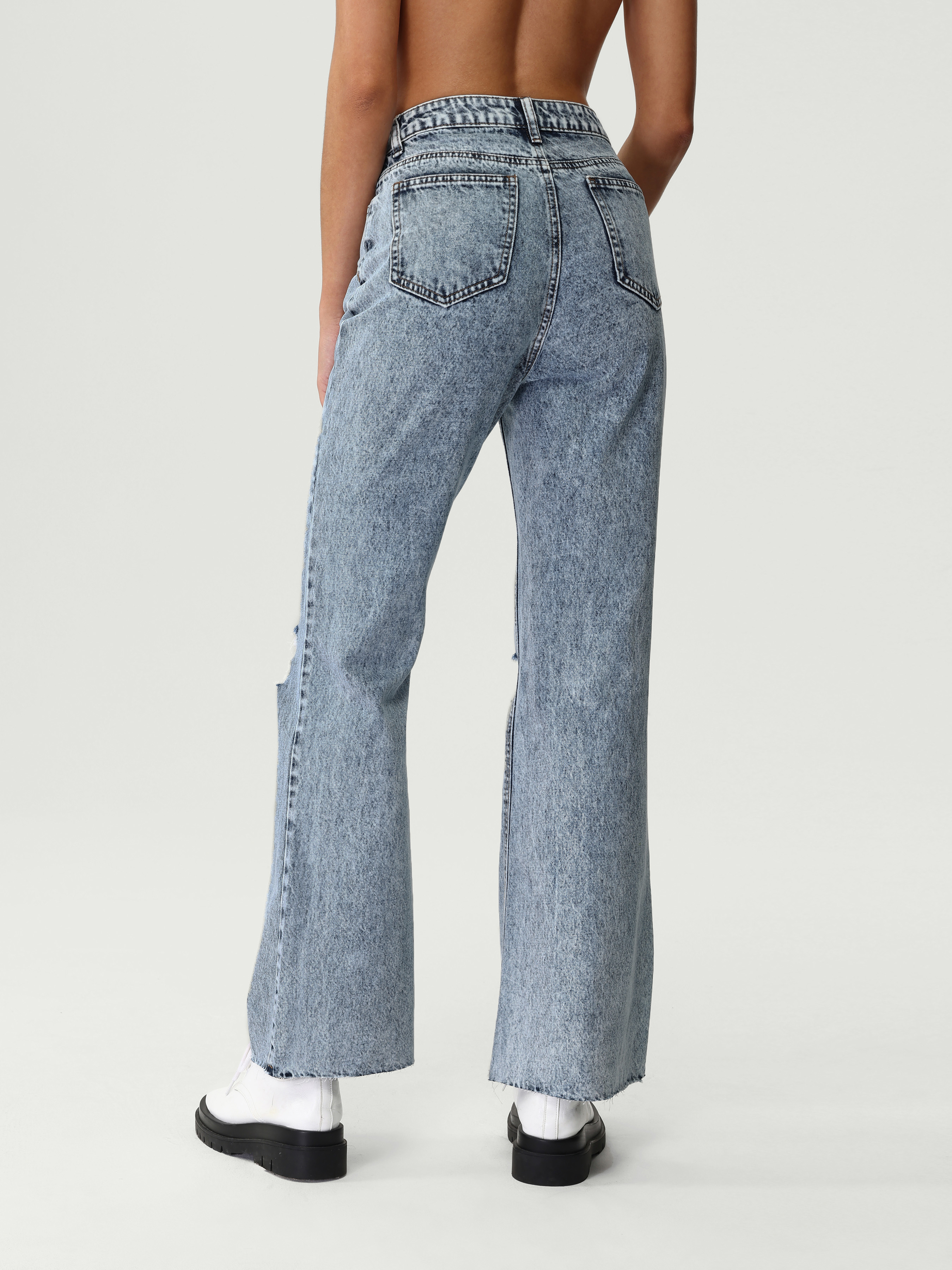 デニム・ジーパン PLZPROJECT DESTROYED FLARE DENIM Prps Demon Flare - Command