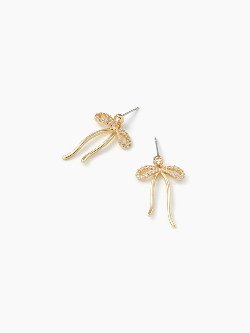 RHINESTONE DECOR BOWKNOT STUD EARRINGS