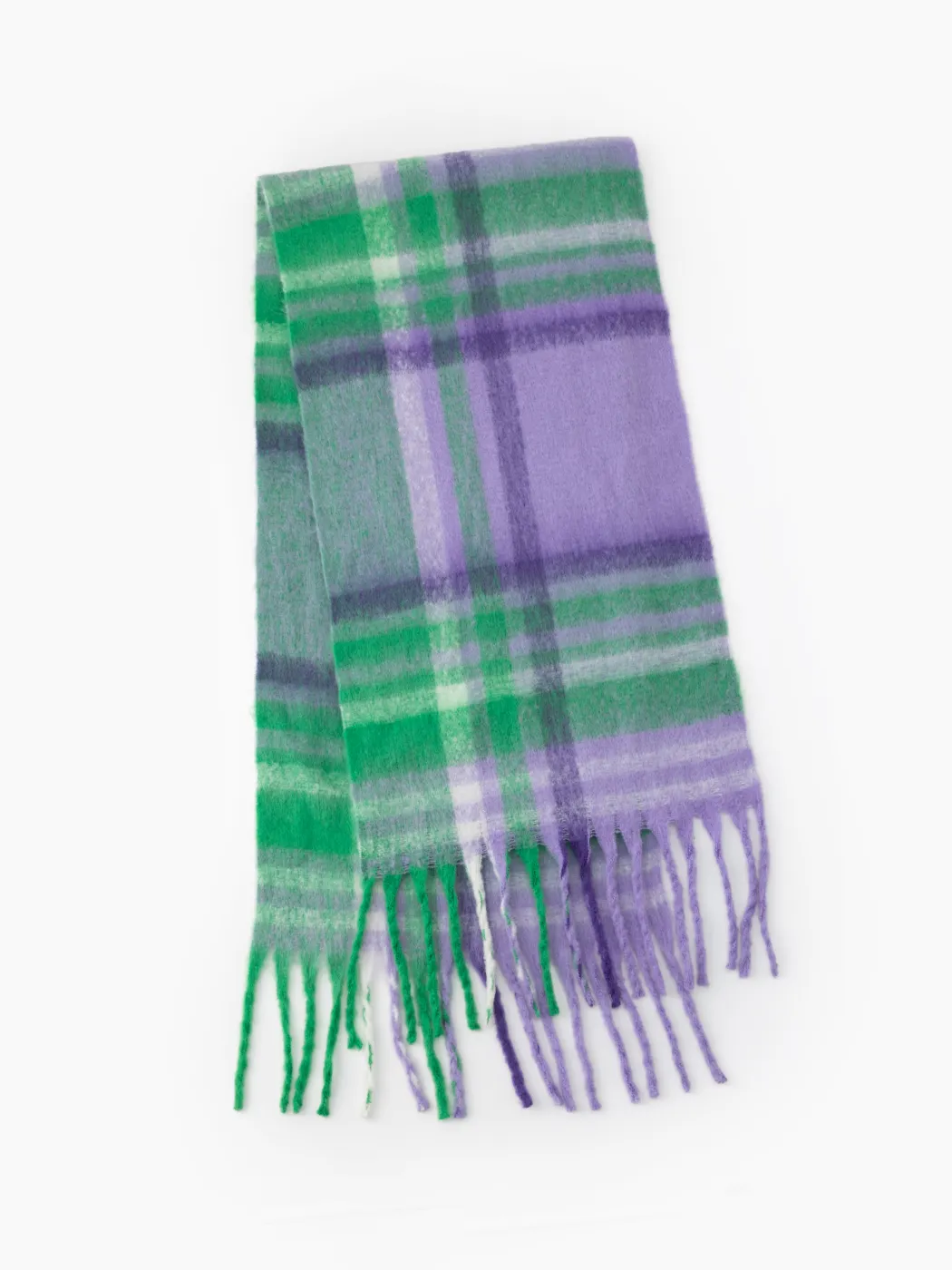 PLAID TASSEL SCARF