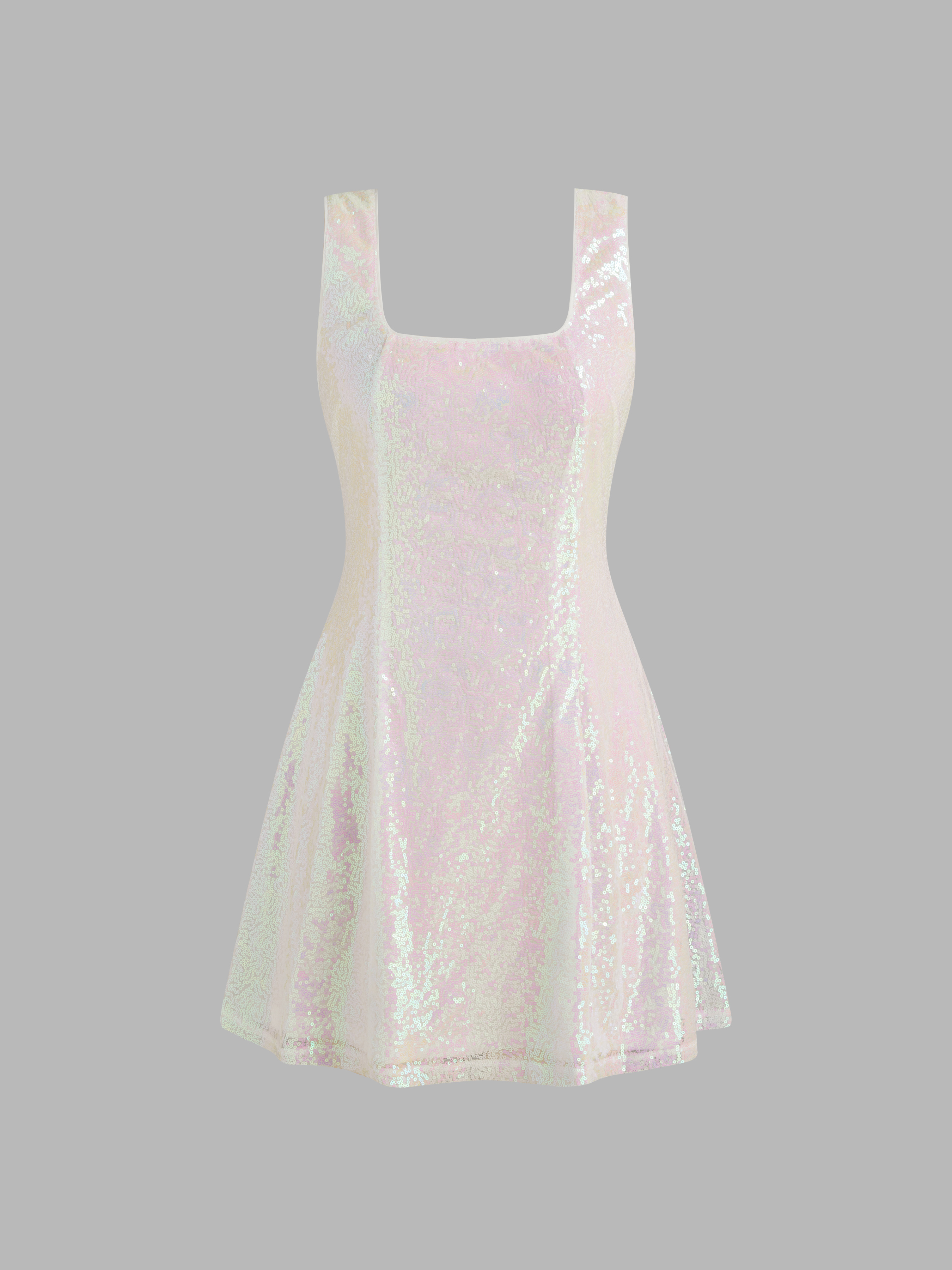 Sequin Ruffled Mesh Party Dress main image 1