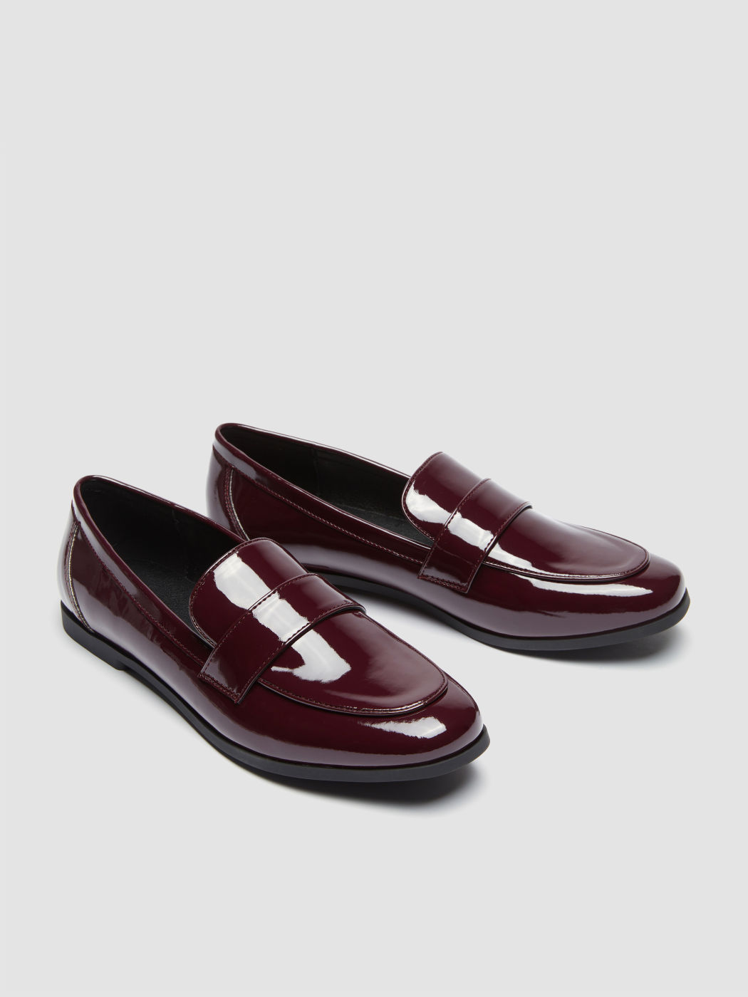 CLASSIC FAUX PATENT LEATHER LOAFERS
