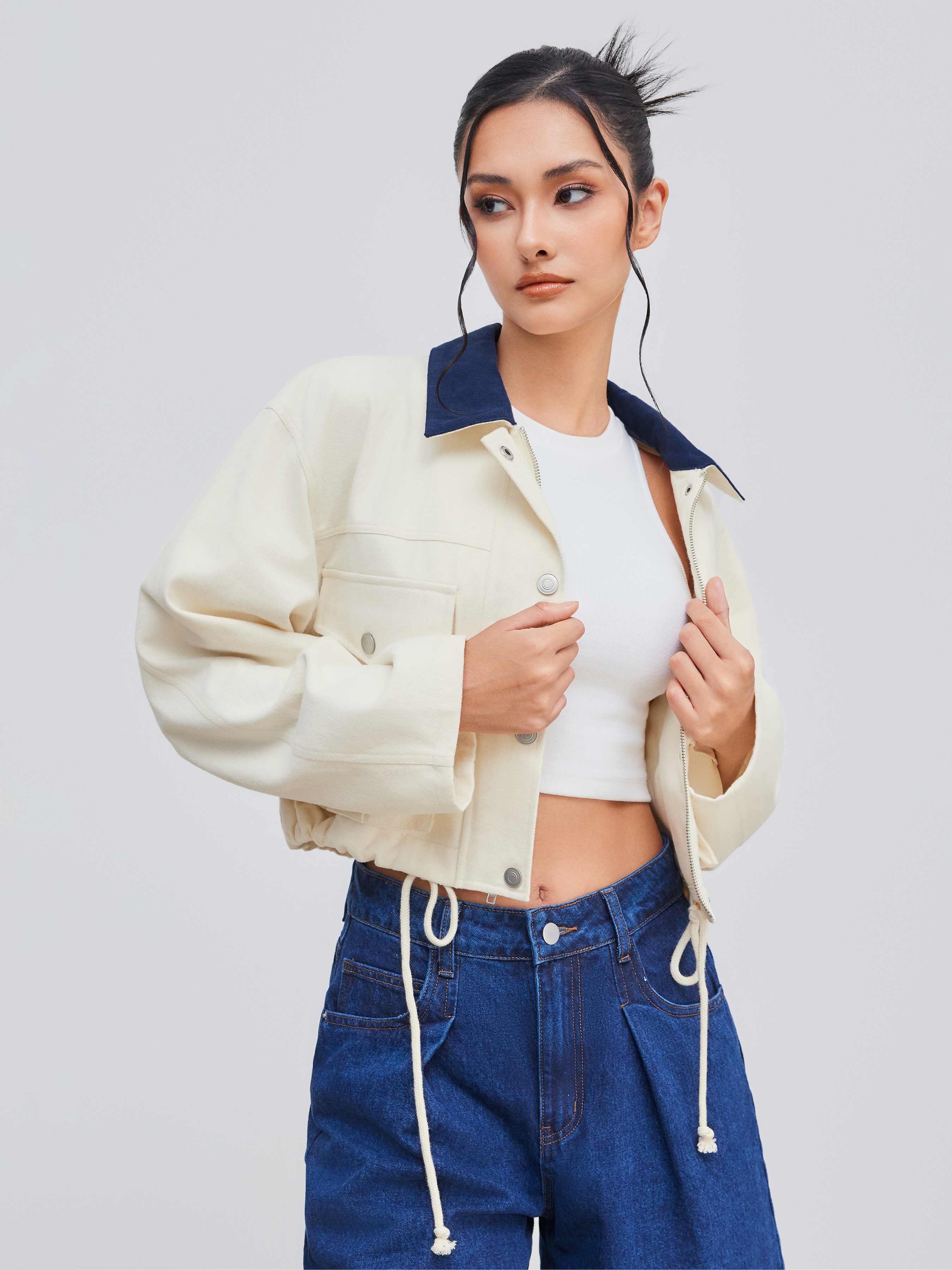 Collarless Oversize Blazer - Black | COOSH