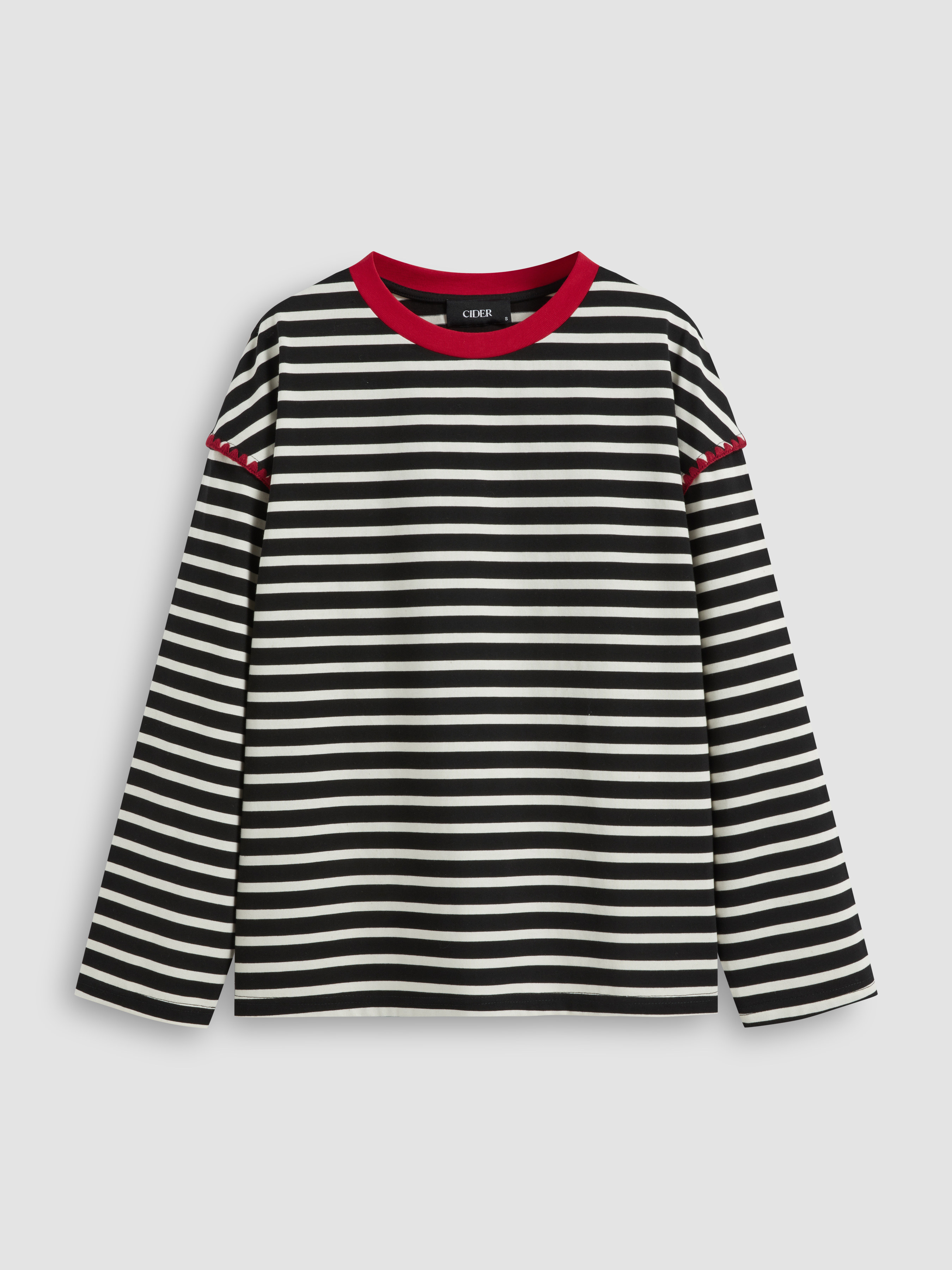 『Cider』コットン混紡 グラフィック サイドストライプ Tシャツ Tees | Cider - Cider