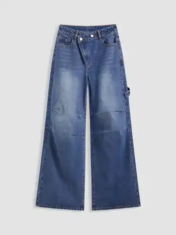 Cider Denim Low Rise Solid Pocket Jeans