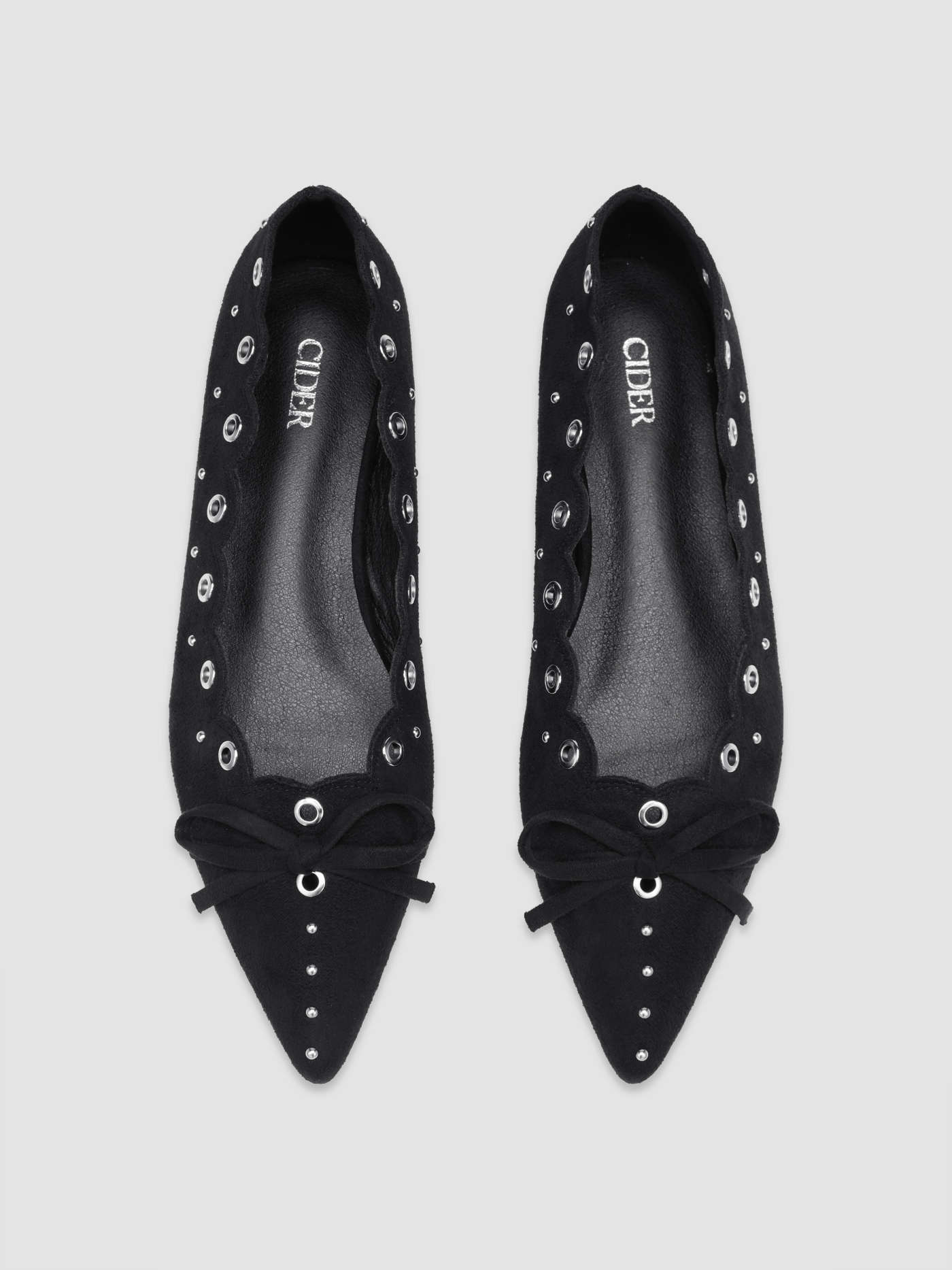 BOWKNOT EYELET FLATS