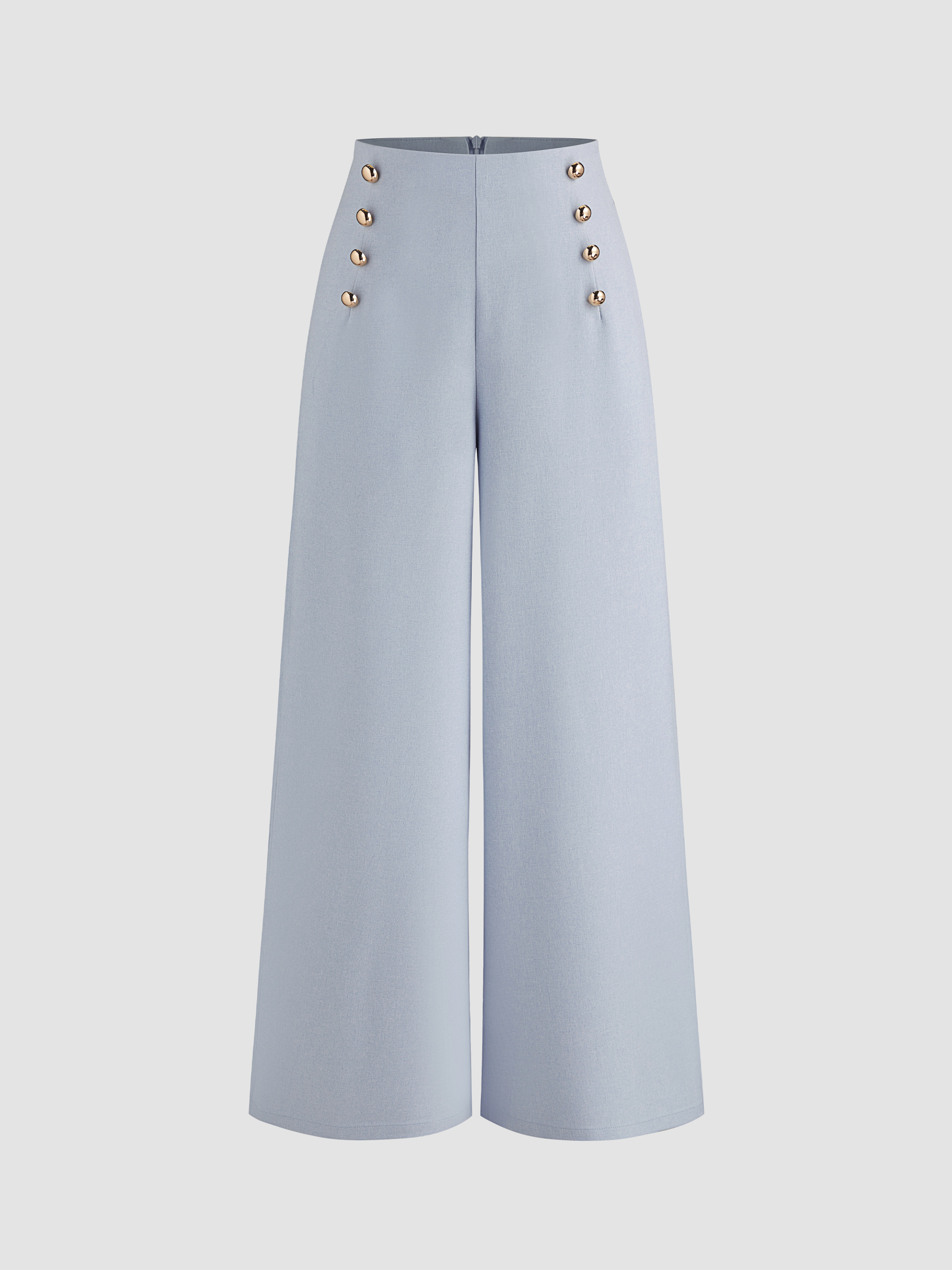 Woven Chain Detail Straight Leg Pants