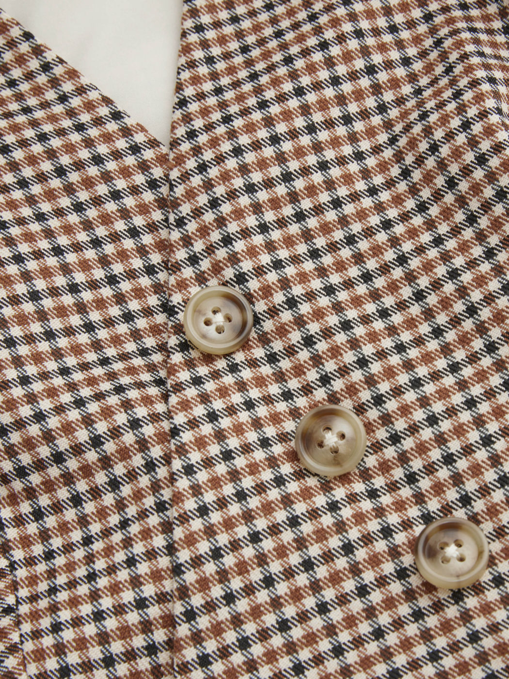 Houndstooth Fitted Waistcoat